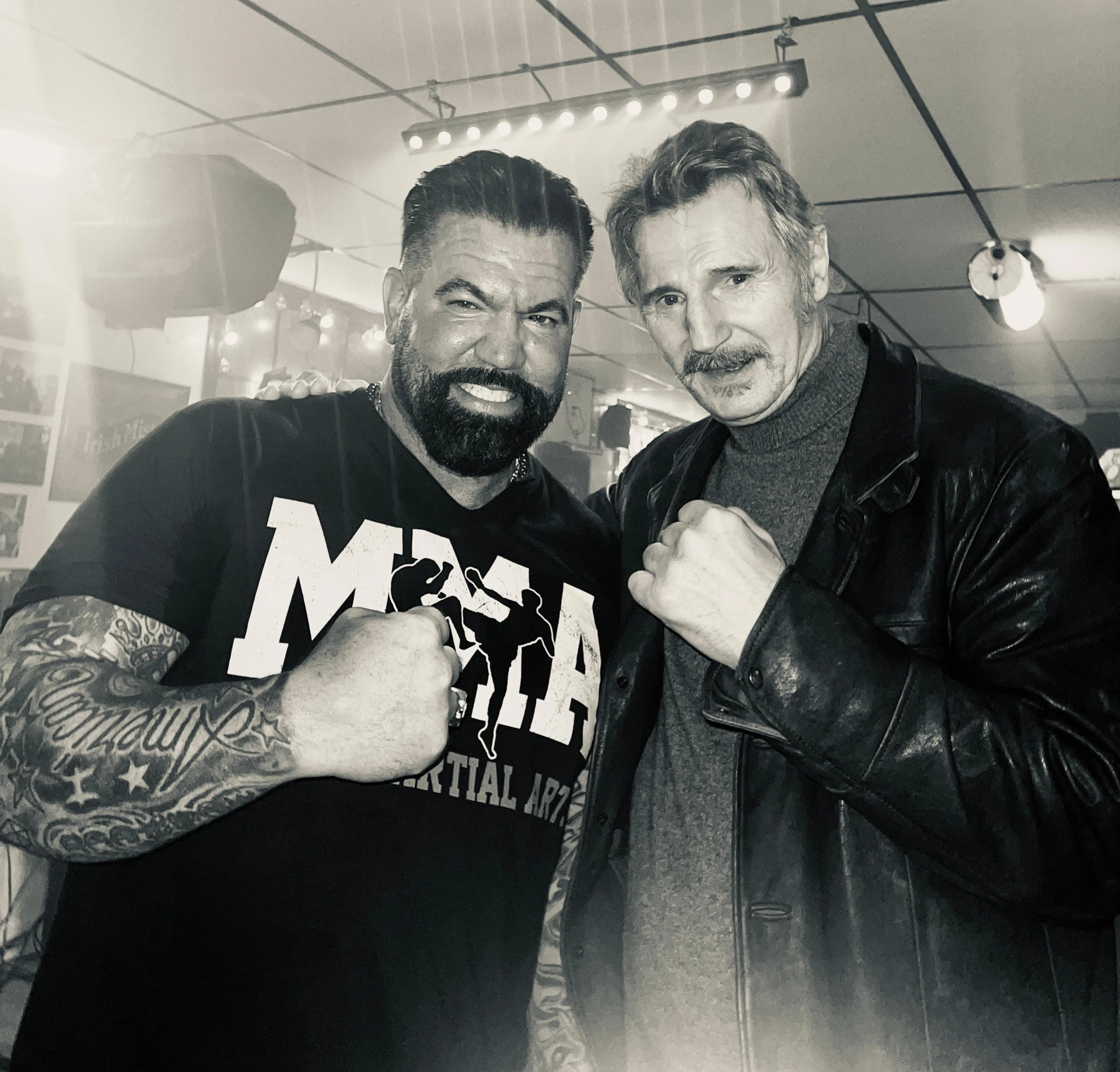 Liam Neeson and Bruce Busta Soscia in Absolution (2024)