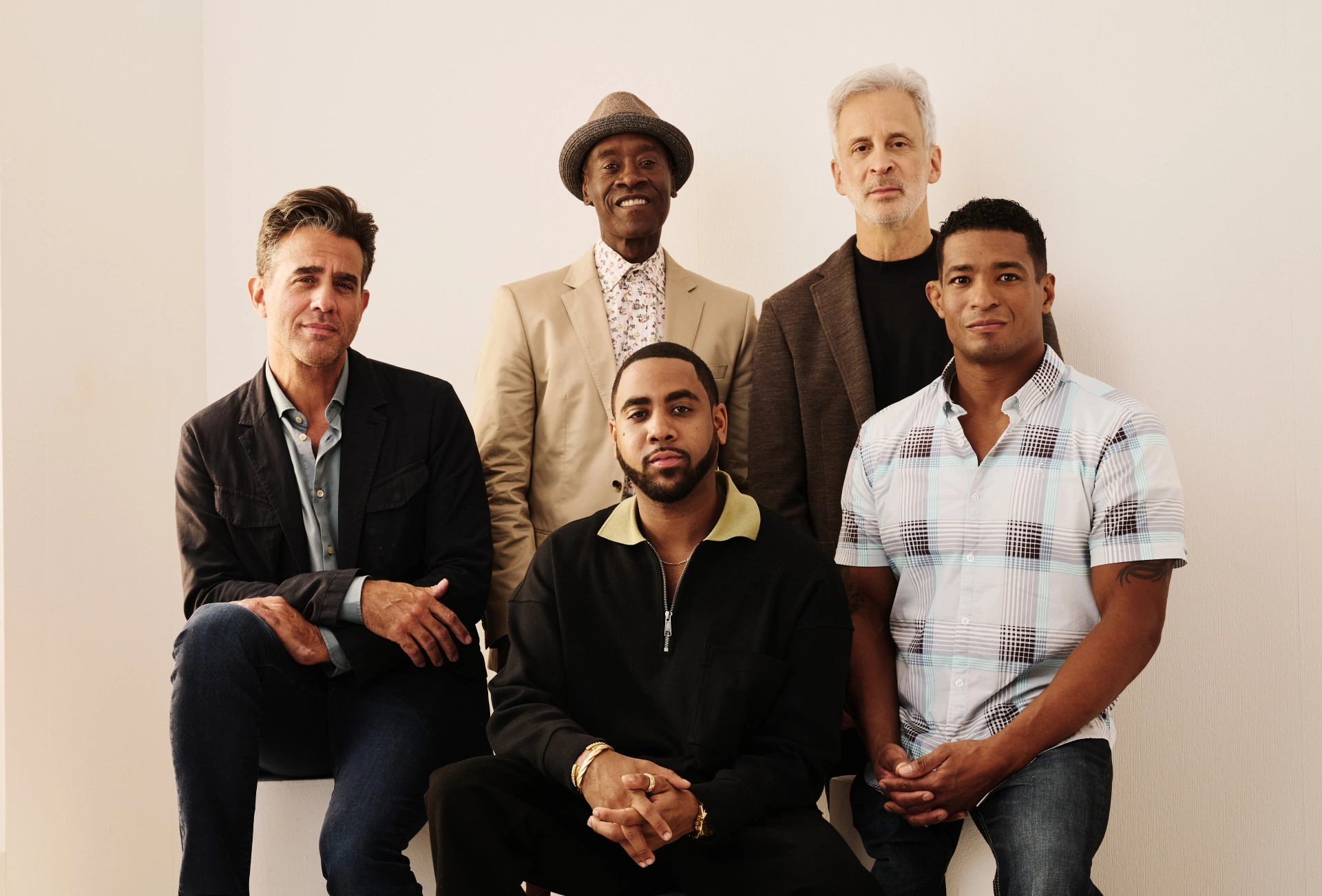 Don Cheadle, Bobby Cannavale, William Goldenberg, Anthony Robles, and Jharrel Jerome at an event for Unstoppable (2024)