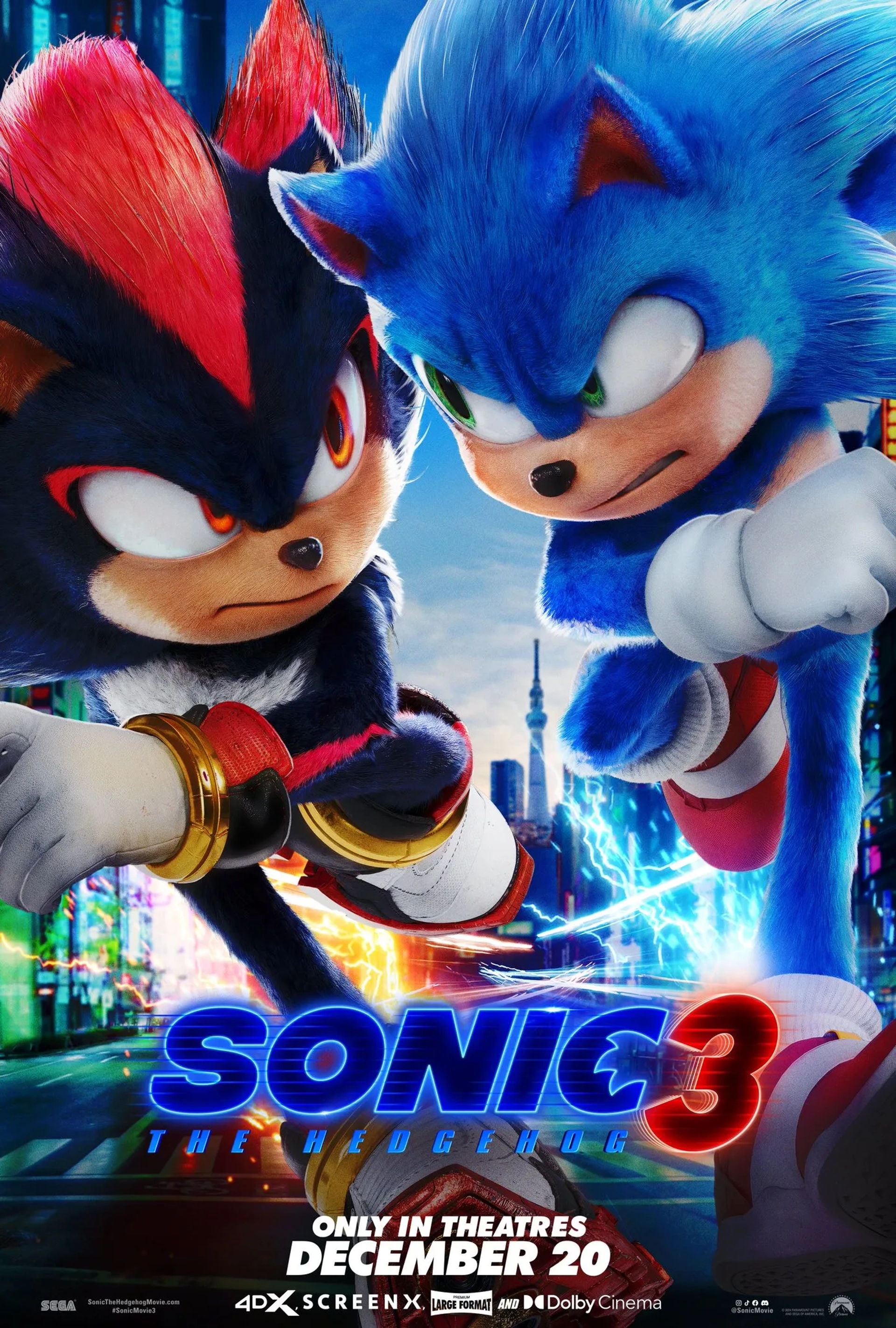 Keanu Reeves and Ben Schwartz in Sonic the Hedgehog 3 (2024)