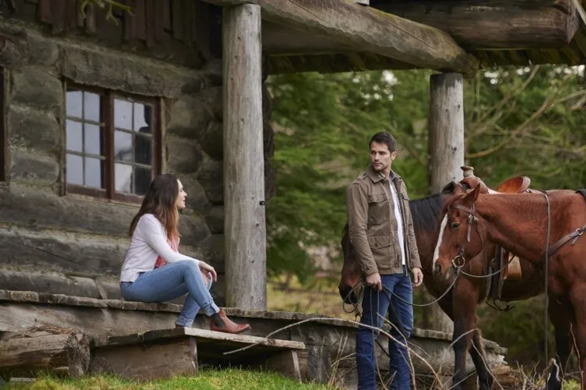 Brant Daugherty and Philippa Northeast in A Royal Runaway Romance (2022)