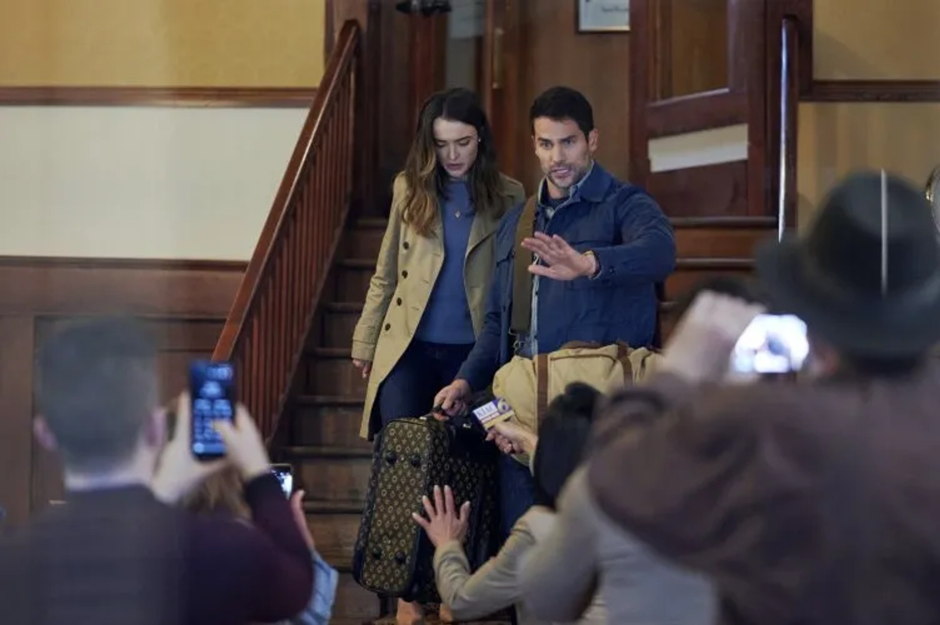 Brant Daugherty and Philippa Northeast in A Royal Runaway Romance (2022)