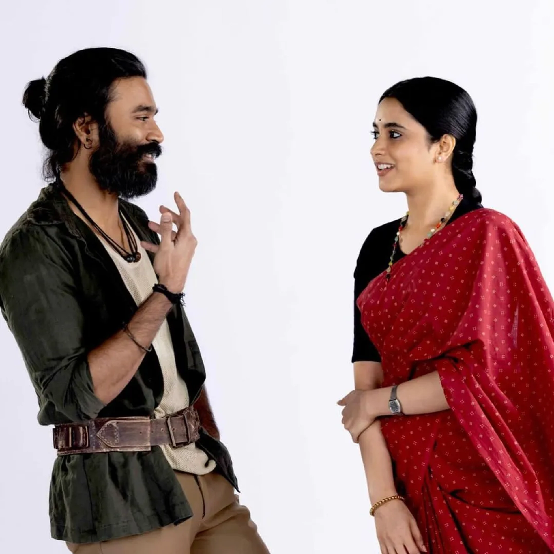 Priyanka Arulmohan and Dhanush in Captain Miller (2024)