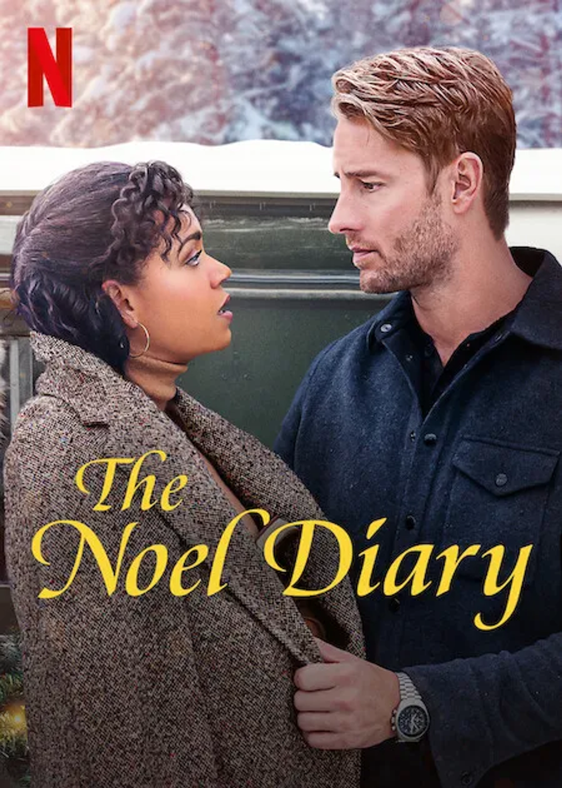 Justin Hartley and Barrett Doss in The Noel Diary (2022)