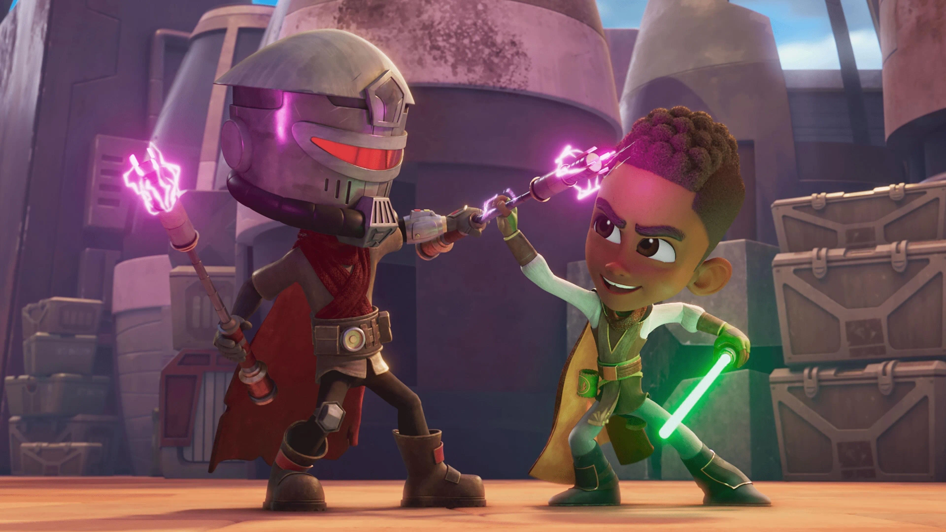 Trey Diaz Murphy and Jamaal Avery Jr. in Young Jedi Adventures (2023)
