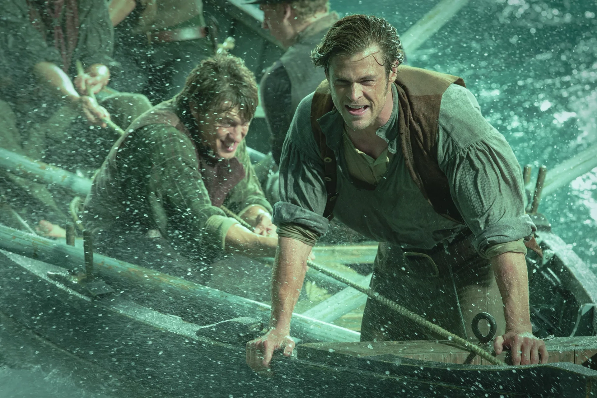 Chris Hemsworth and Andy Wareham in In the Heart of the Sea (2015)