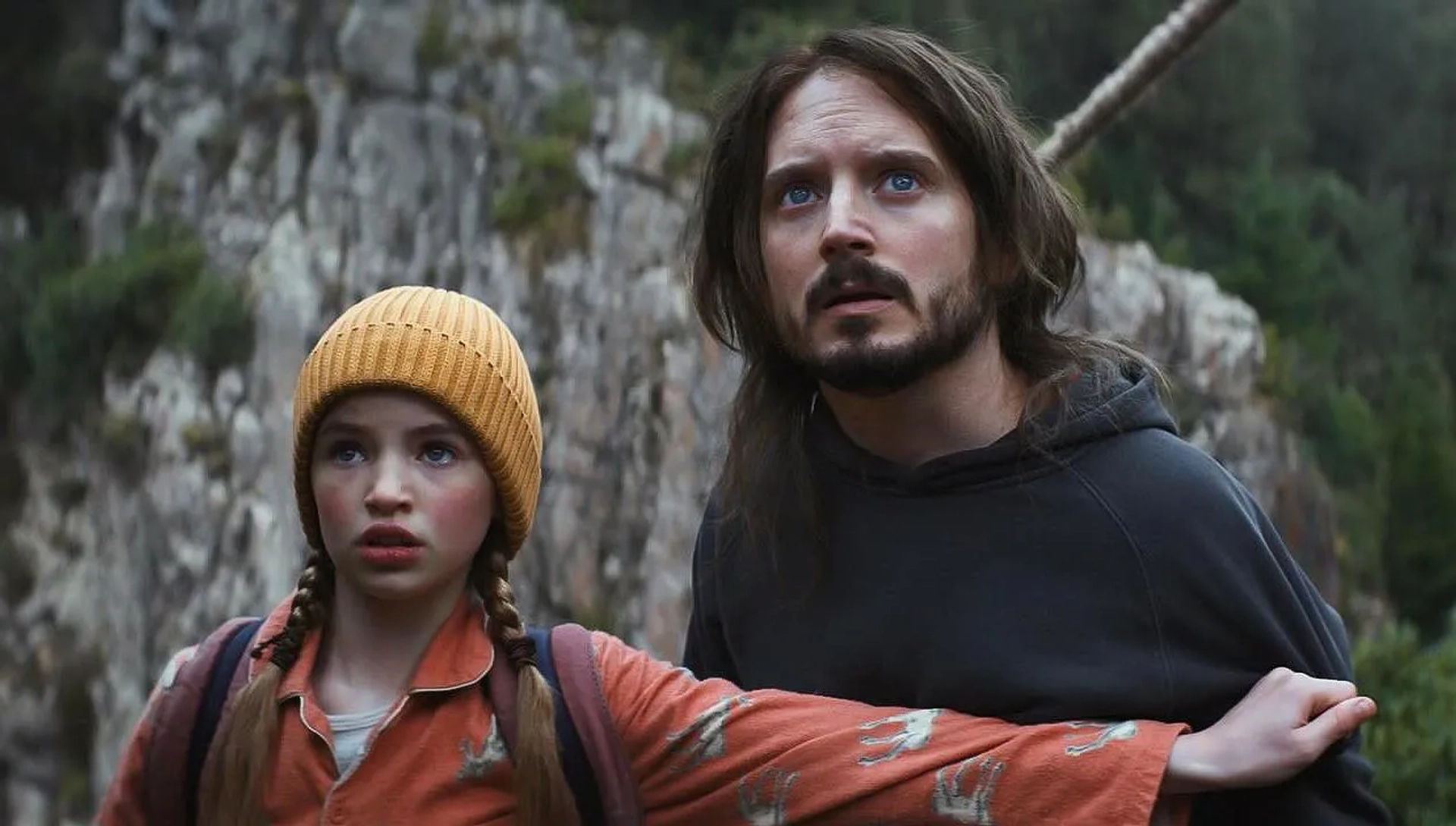 Elijah Wood and Nell Fisher in Bookworm (2024)