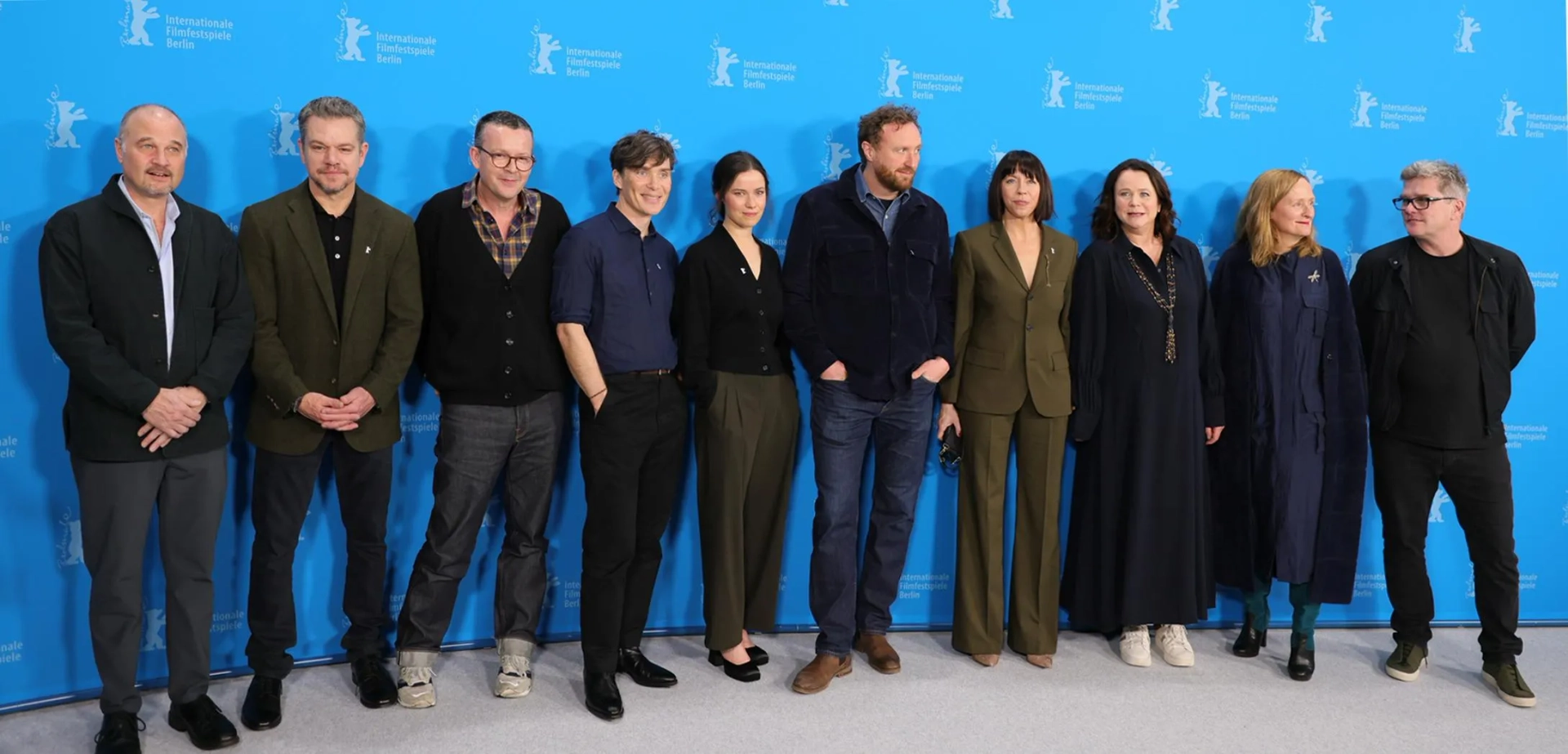 Matt Damon, Emily Watson, Cillian Murphy, Eileen Walsh, Enda Walsh, Zara Devlin, Tim Mielants, and Helen Behan at an event for Small Things Like These (2024)