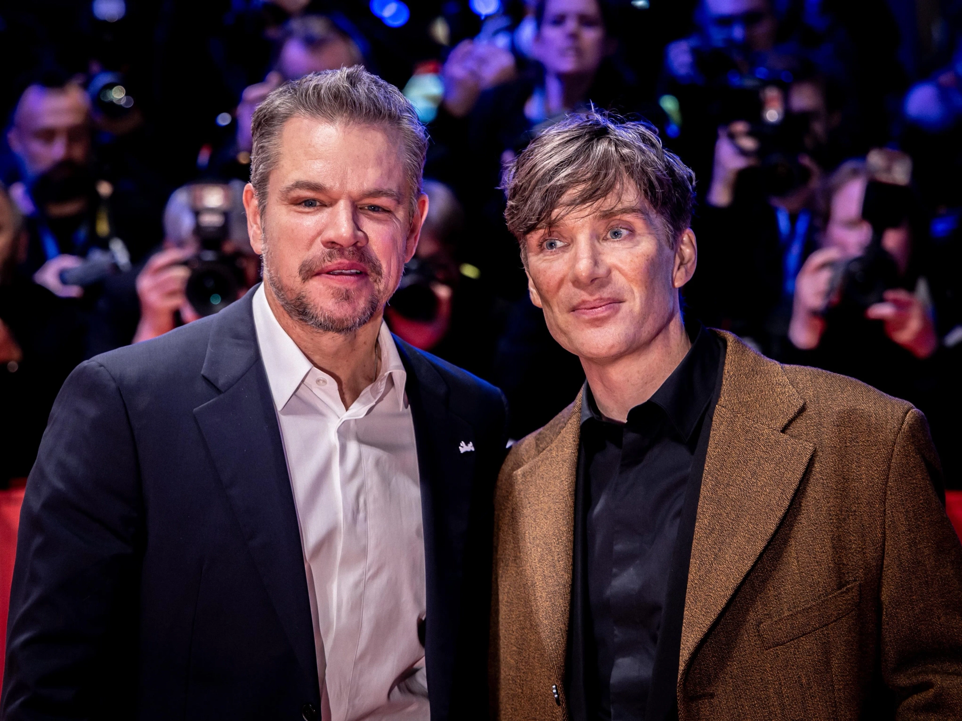 Matt Damon and Cillian Murphy at an event for Small Things Like These (2024)