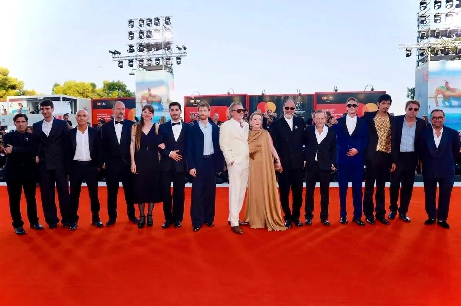 Cast of Queer (2024) attends the Venice Film Festival