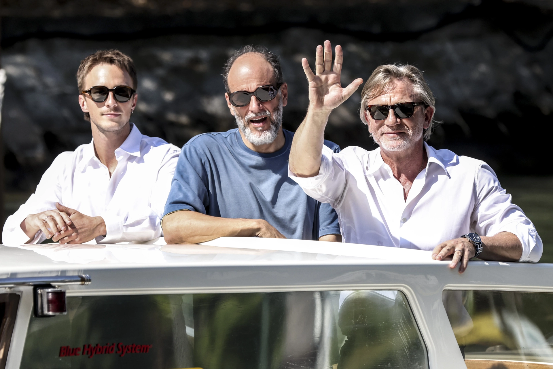 Daniel Craig, Luca Guadagnino, and Drew Starkey at an event for Queer (2024)