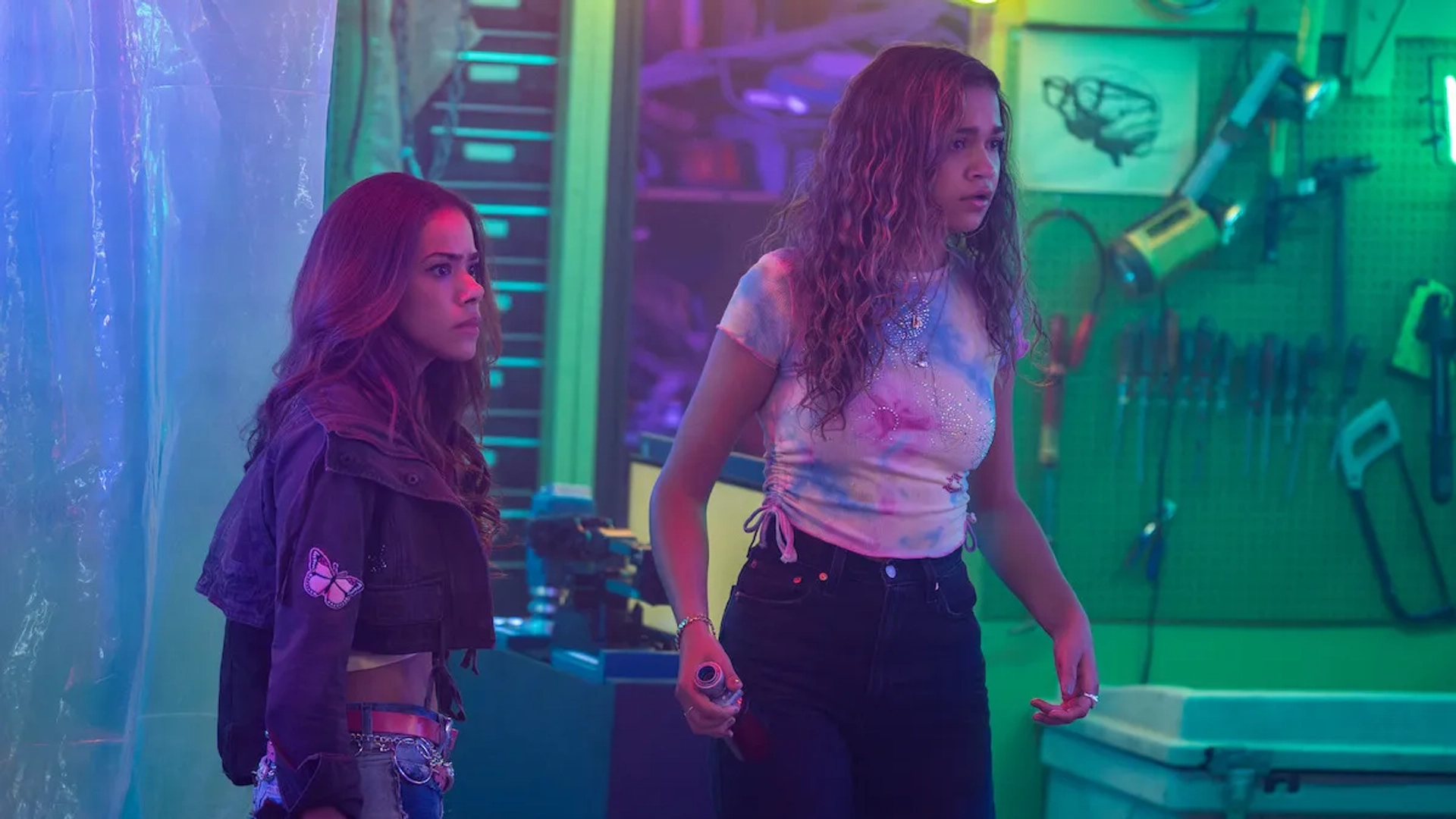 Madison Bailey and Antonia Gentry in Time Cut (2024)