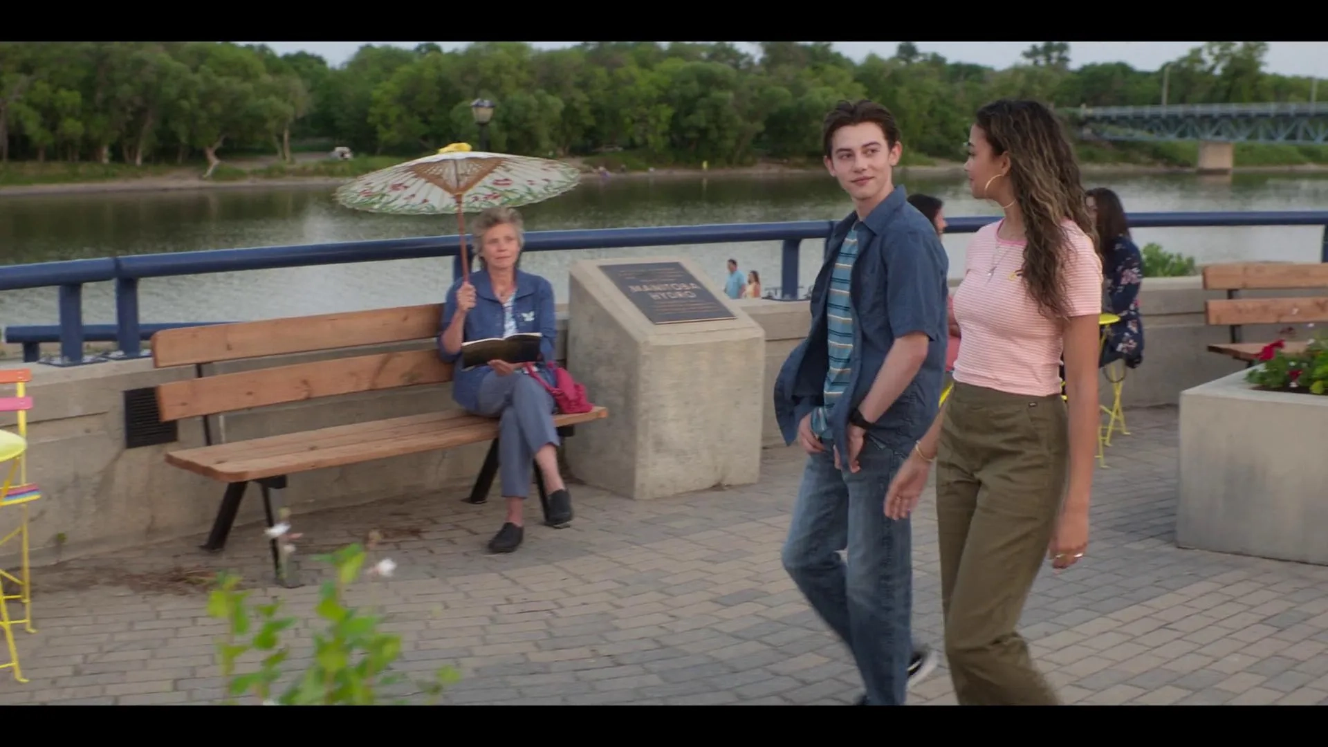 Marina Stephenson Kerr, Griffin Gluck, and Madison Bailey in Time Cut (2024)
