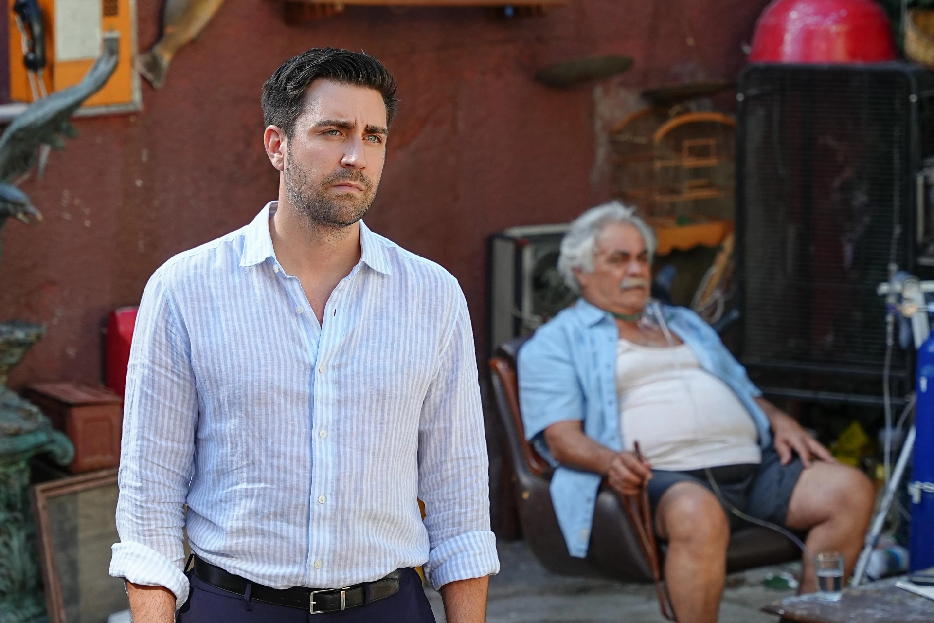 Osman Alkas and Caglar Ertugrul in Kalpazan (2024)