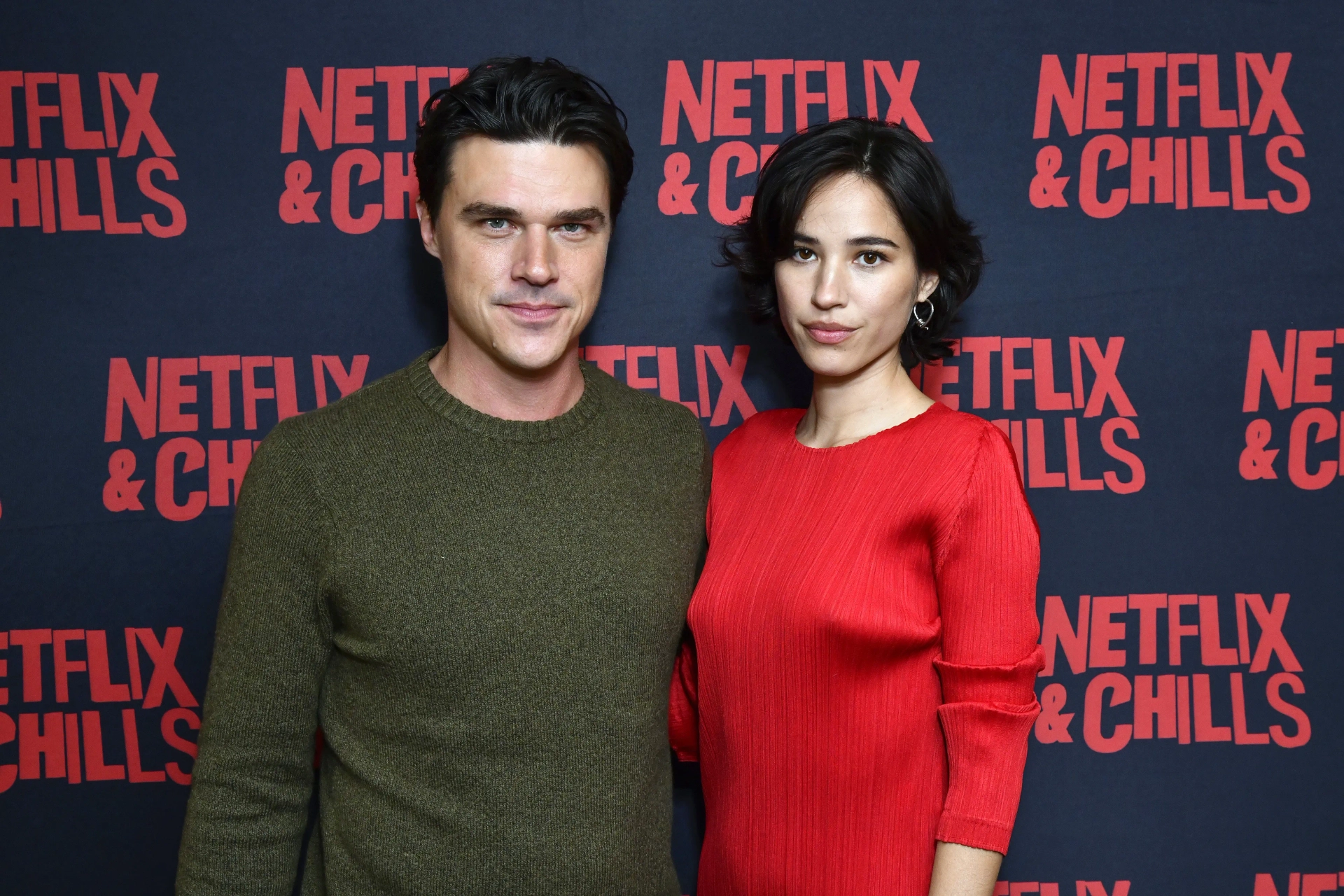 Finn Wittrock and Kelsey Asbille at an event for Don't Move (2024)