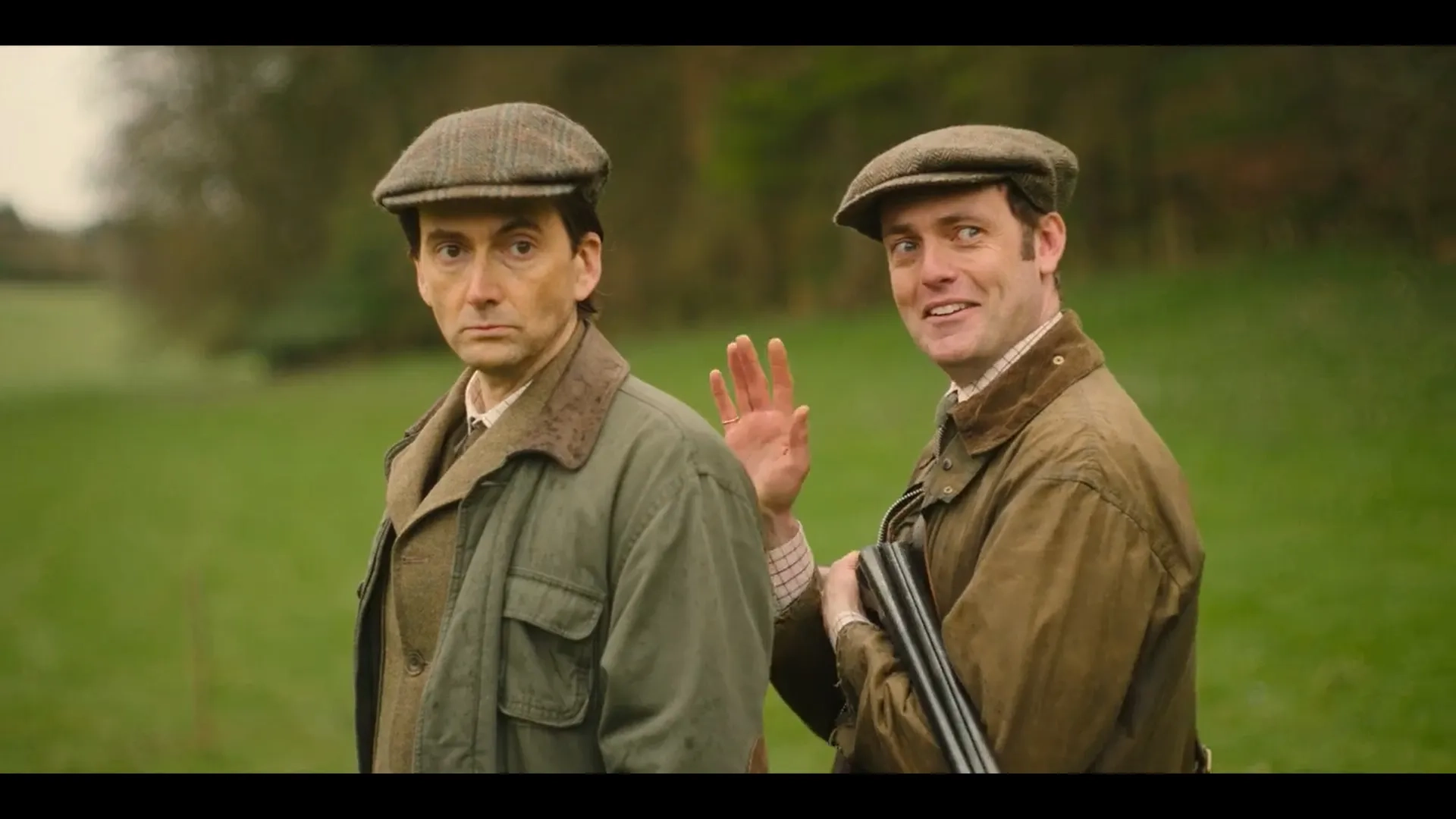 David Tennant and Brendan Patricks in Rivals (2024)