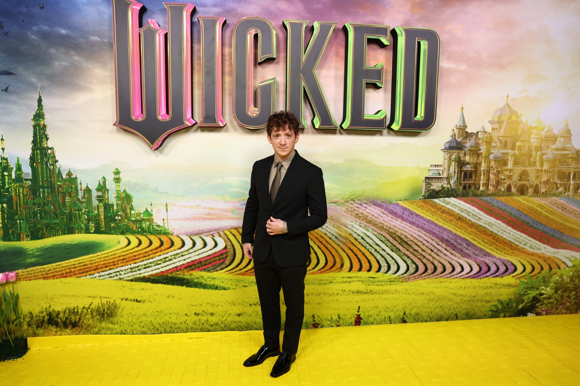 Ethan Slater at an event for Wicked (2024)