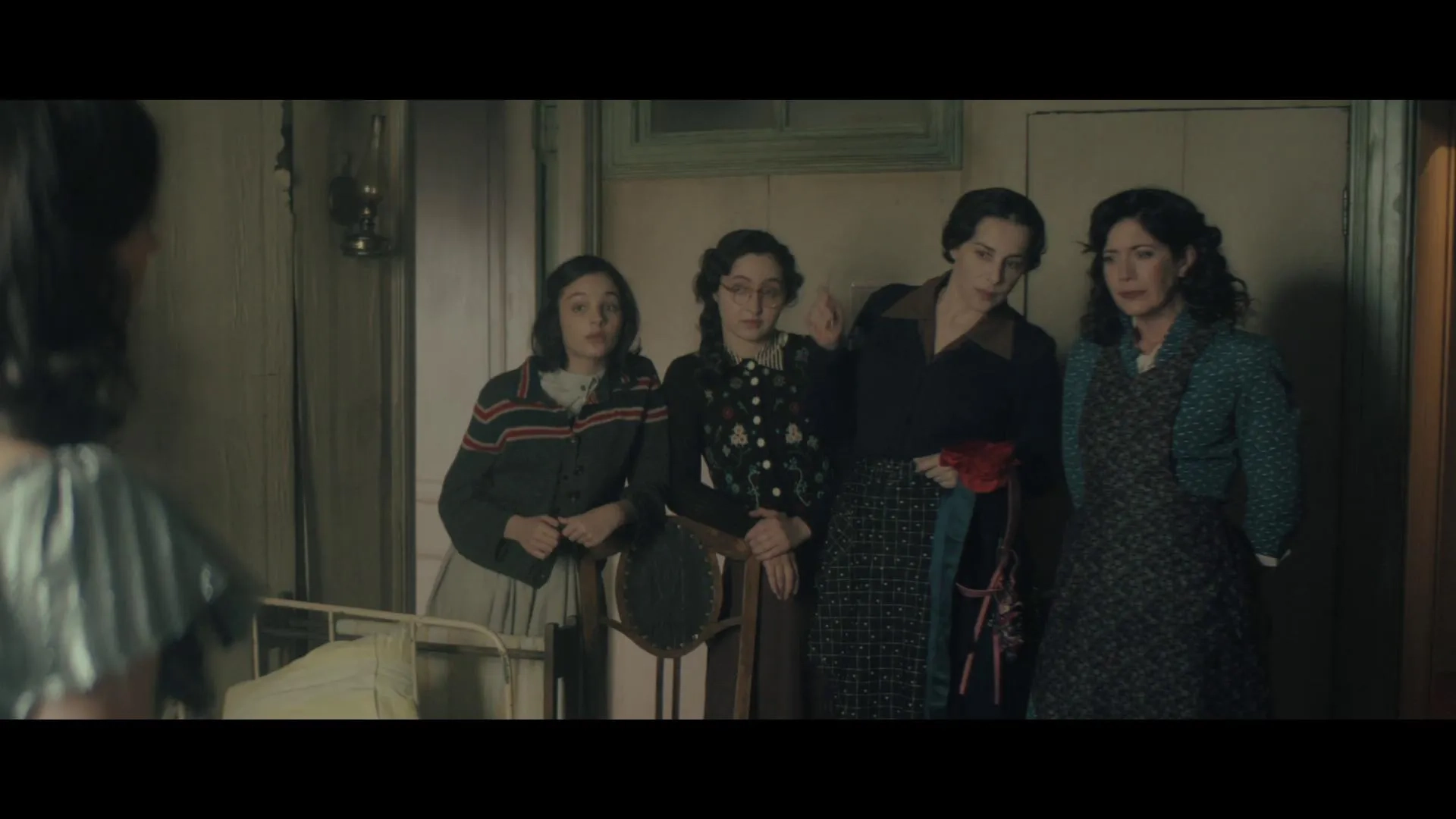 Amira Casar, Billie Boullet, and Ashley Brooke in A Small Light (2023)