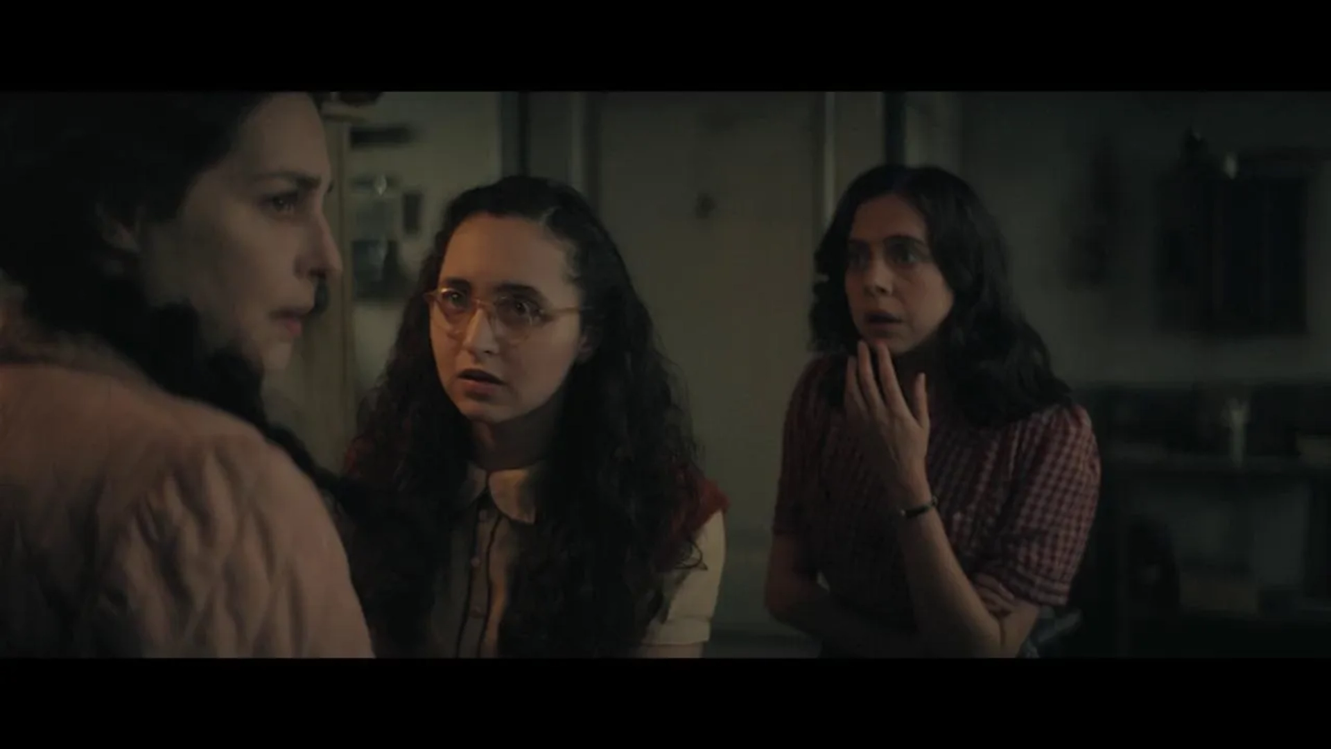 Amira Casar, Bel Powley, and Ashley Brooke in A Small Light (2023)