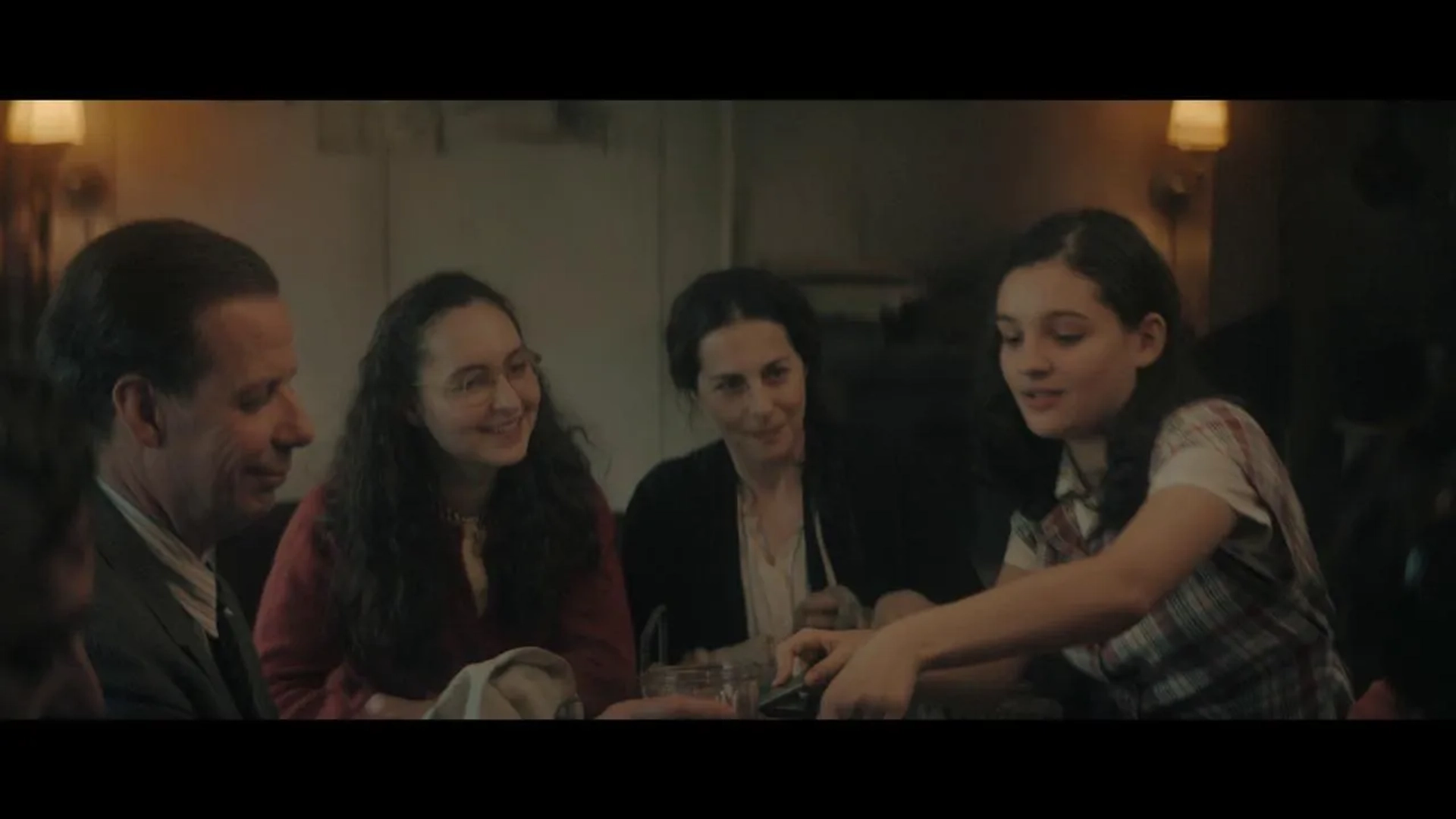 Amira Casar, Billie Boullet, and Ashley Brooke in A Small Light (2023)