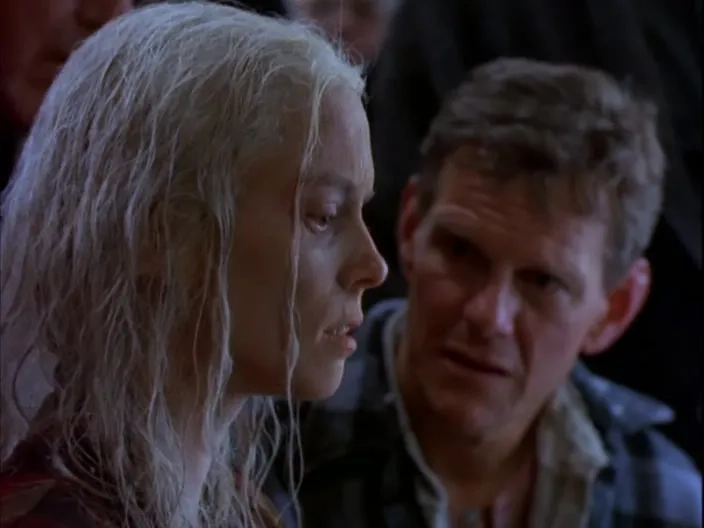 Torri Higginson and Steve Rankin in Storm of the Century (1999)