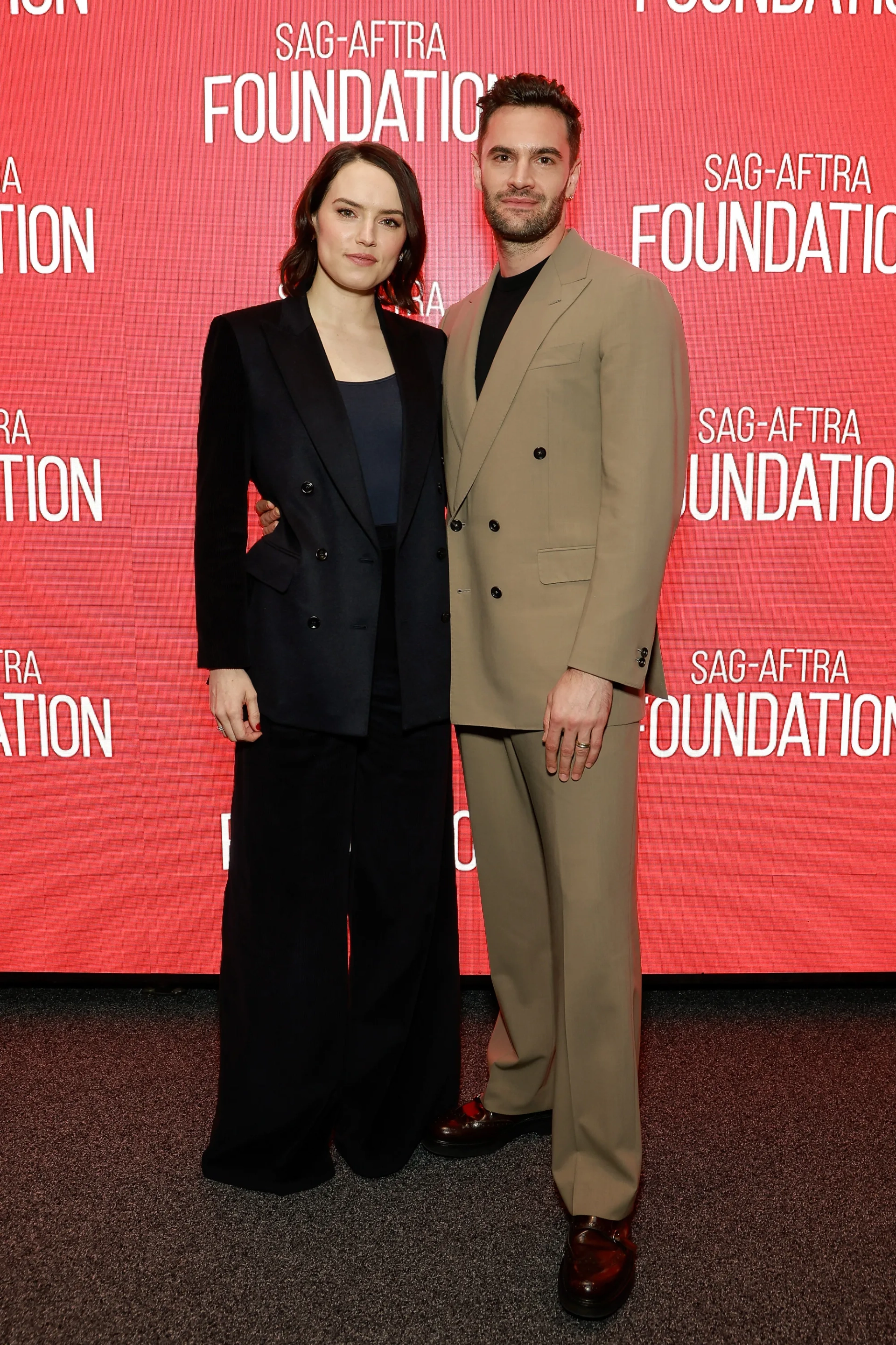 Tom Bateman and Daisy Ridley at an event for Magpie (2024)