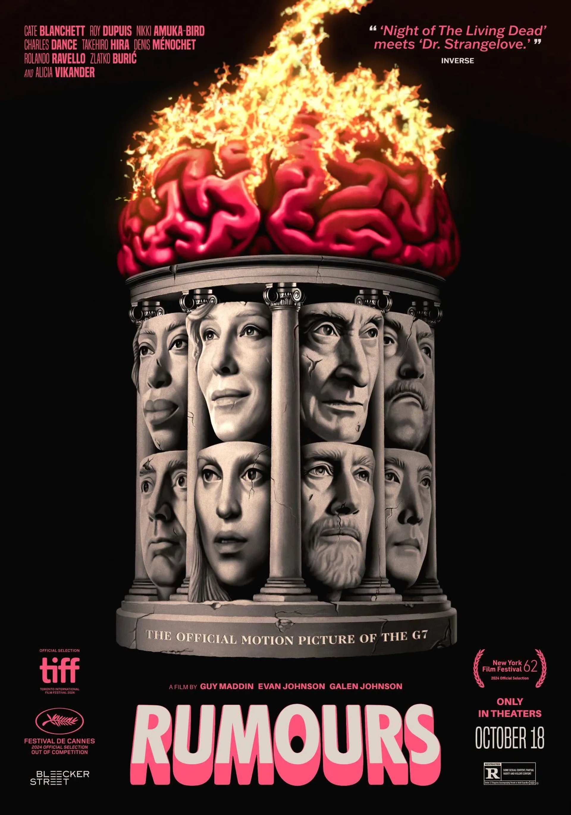 Cate Blanchett, Charles Dance, and Nikki Amuka-Bird in Rumours (2024)