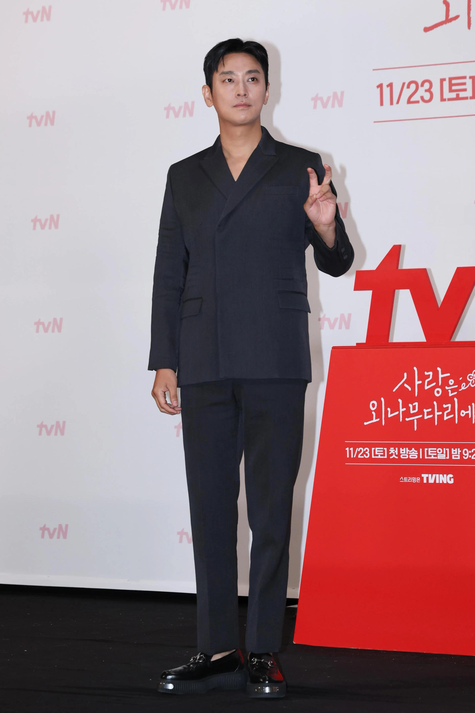 Ju Ji-hoon at an event for Love Your Enemy (2024)