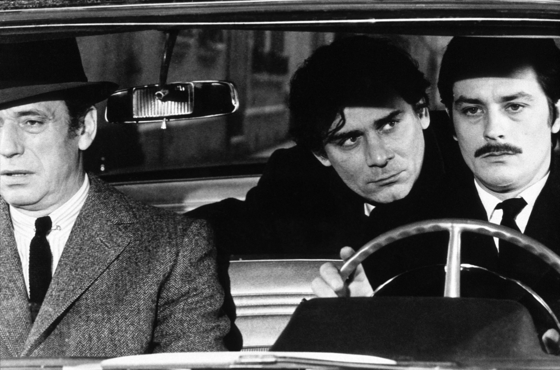 Alain Delon, Gian Maria Volontè, and Yves Montand in The Red Circle (1970)