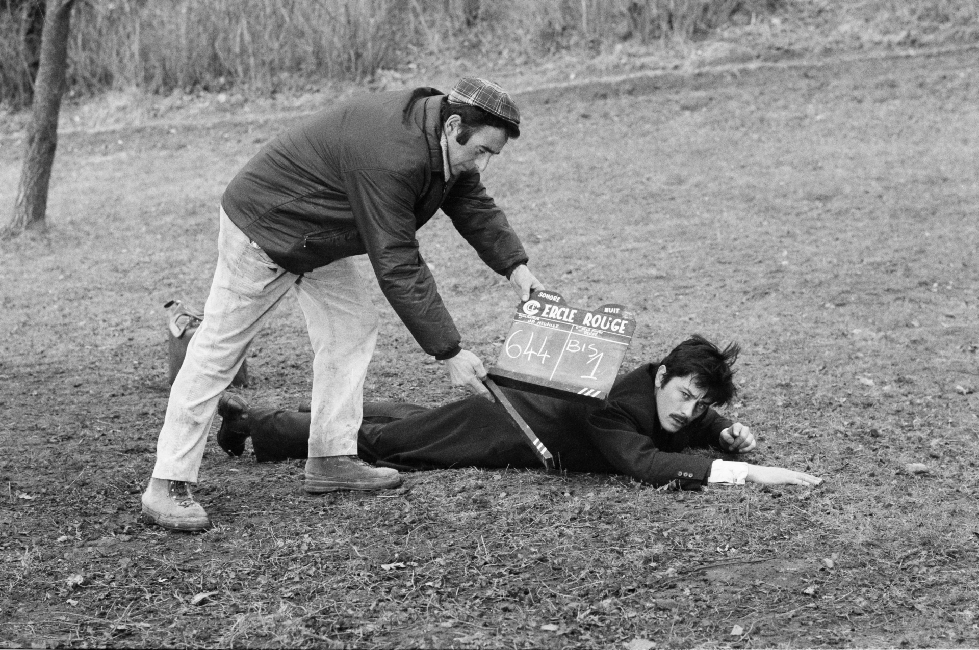 Alain Delon and Jean-Pierre Melville in The Red Circle (1970)