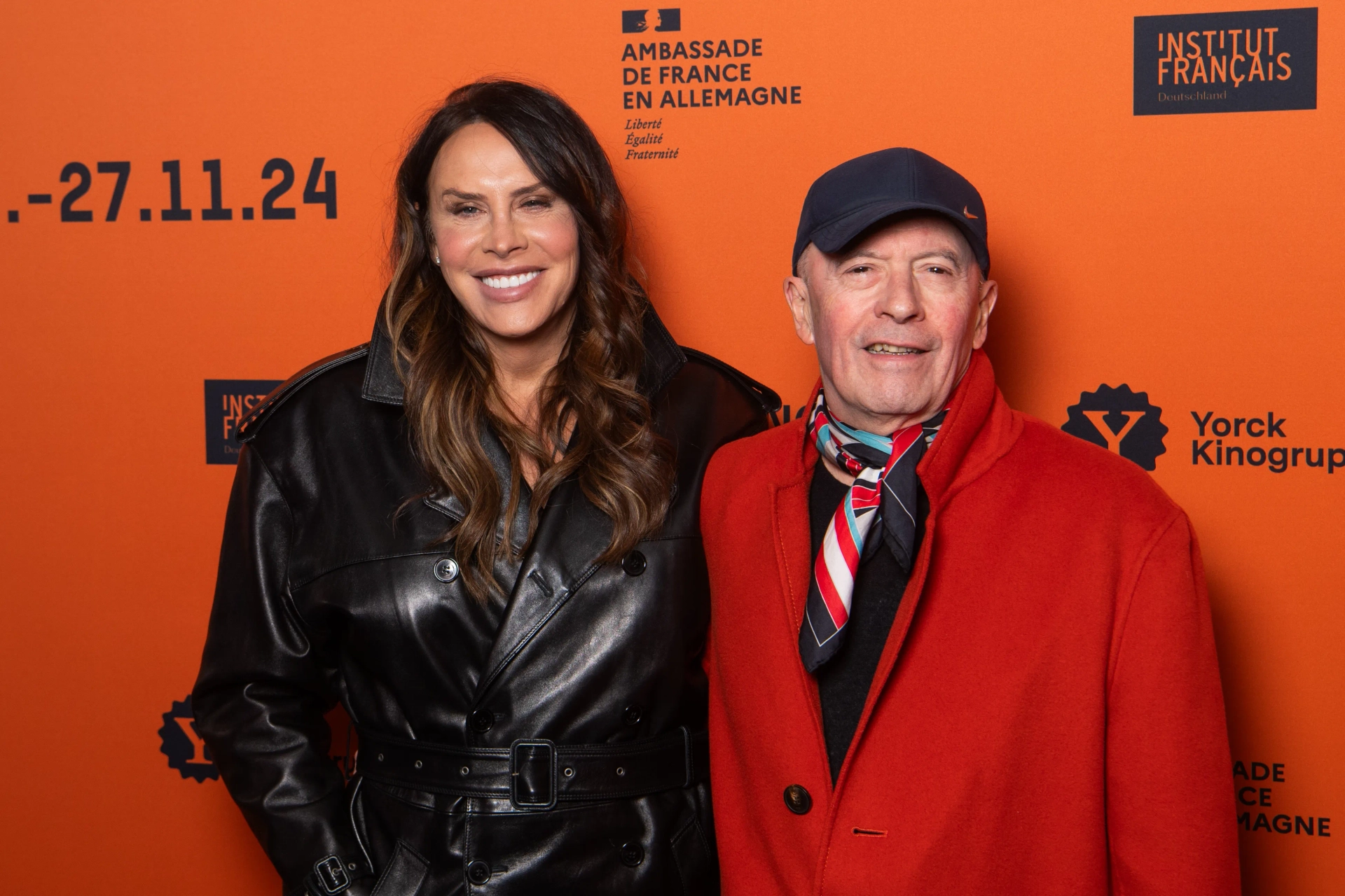 Jacques Audiard and Karla Sofía Gascón at an event for Emilia Pérez (2024)