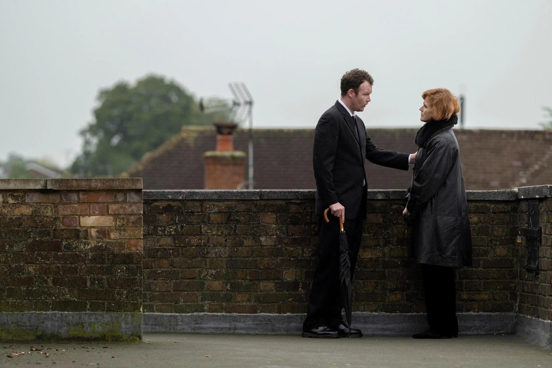 Maxine Peake and Seamus O'Hara in Say Nothing (2024)