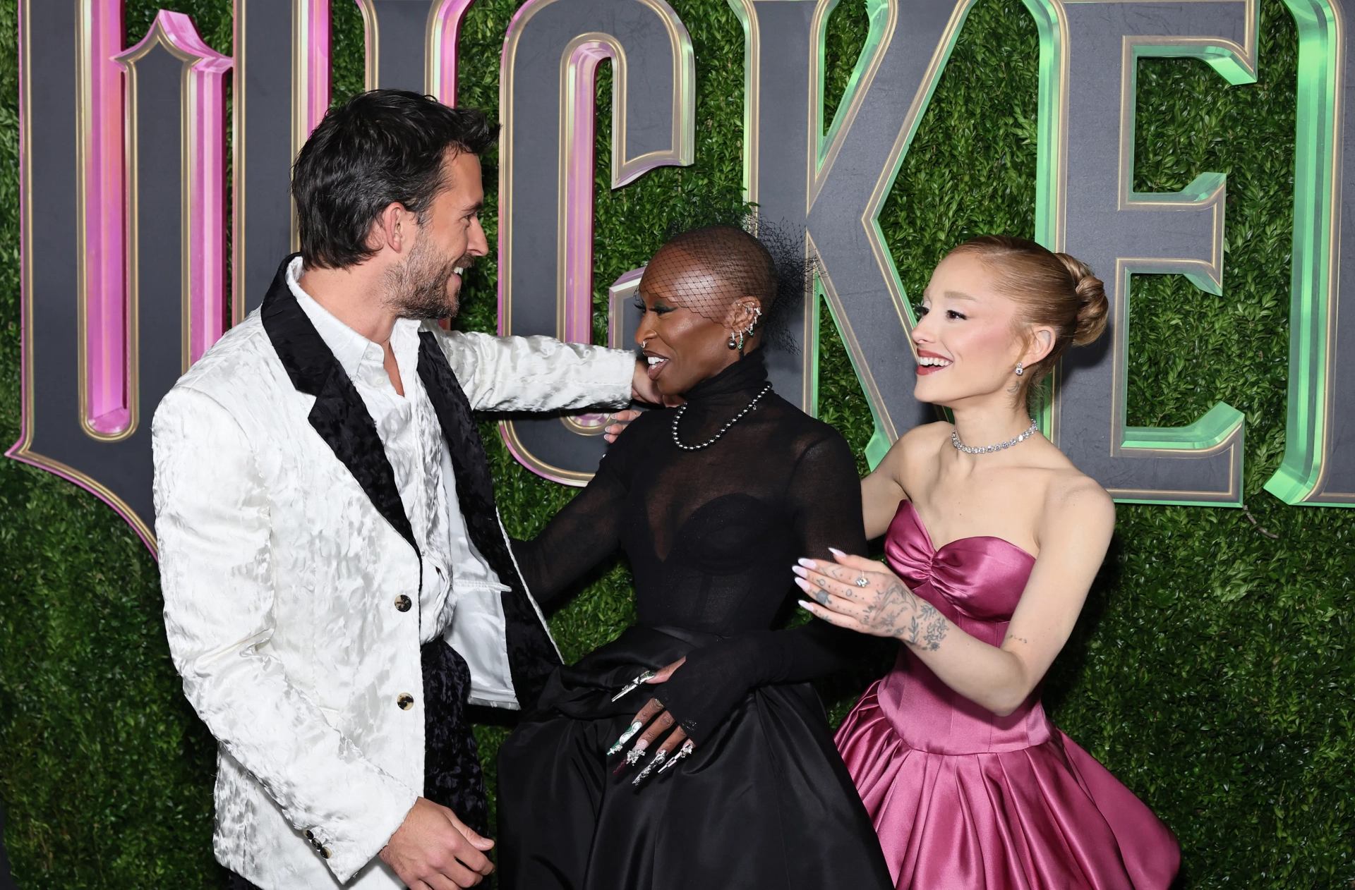 Jonathan Bailey, Ariana Grande, and Cynthia Erivo at an event for Wicked (2024)