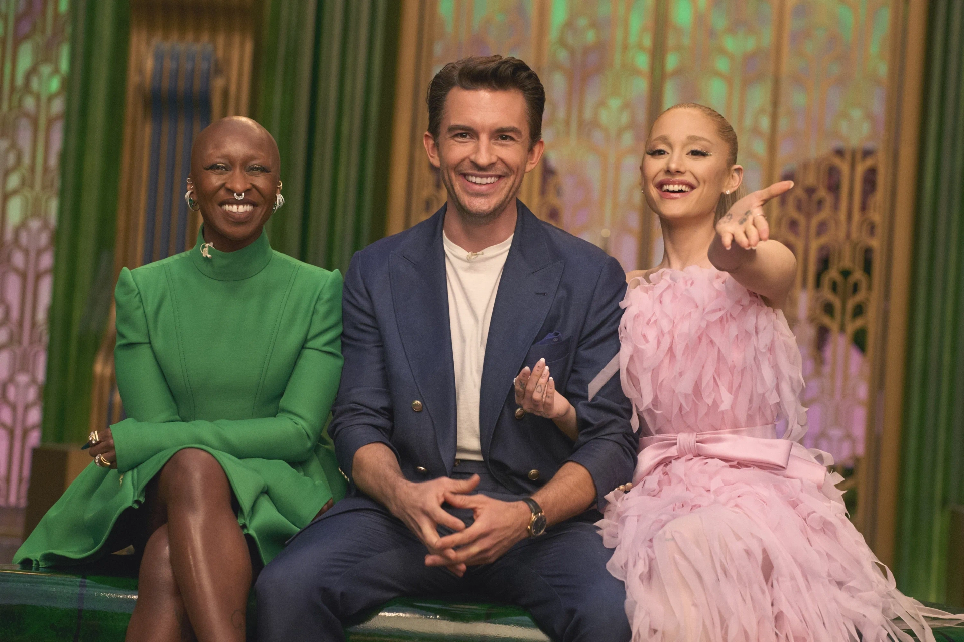 Jonathan Bailey, Ariana Grande, and Cynthia Erivo at an event for Wicked (2024)