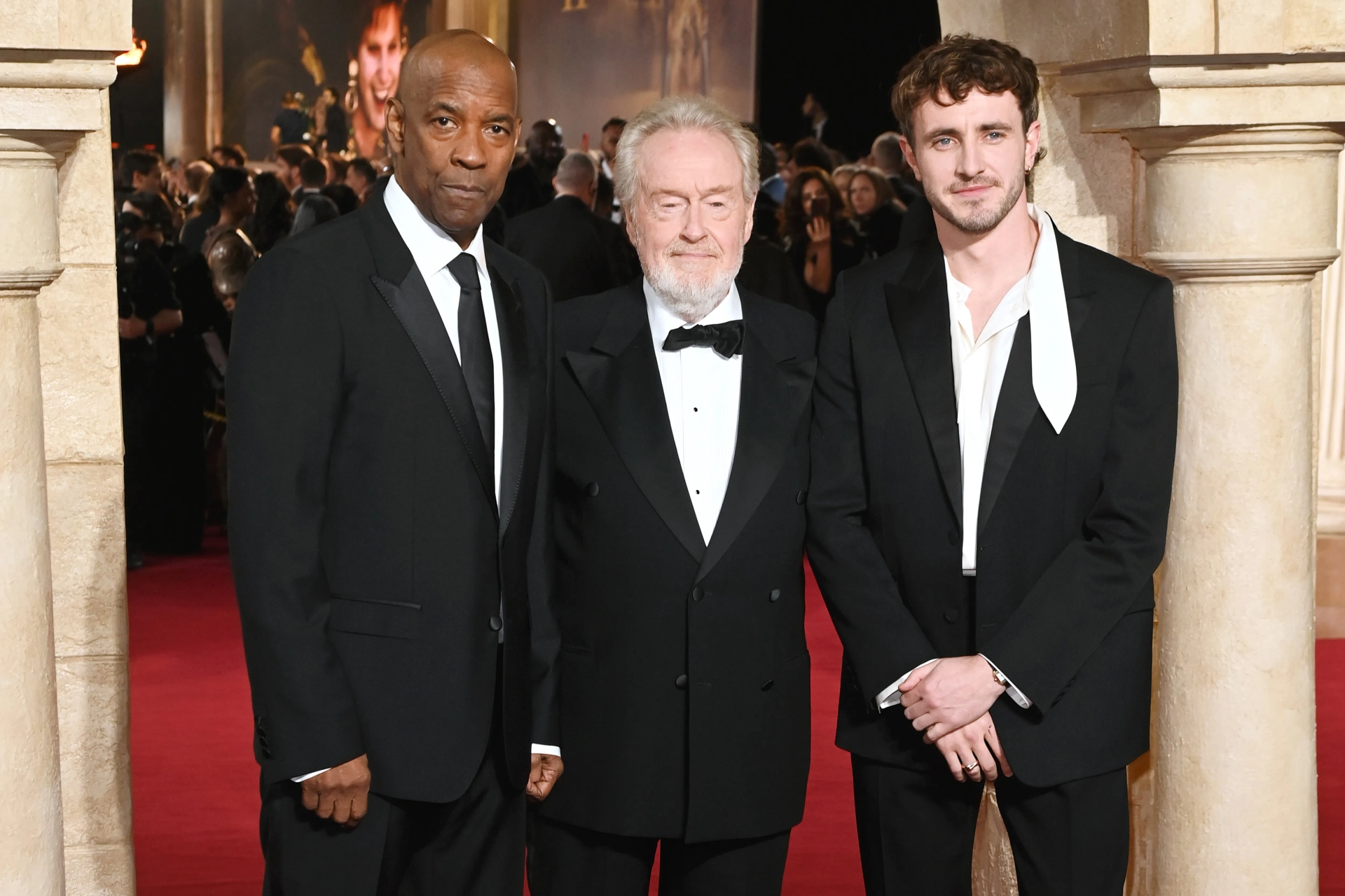 Denzel Washington, Ridley Scott, and Paul Mescal at an event for Gladiator II (2024)