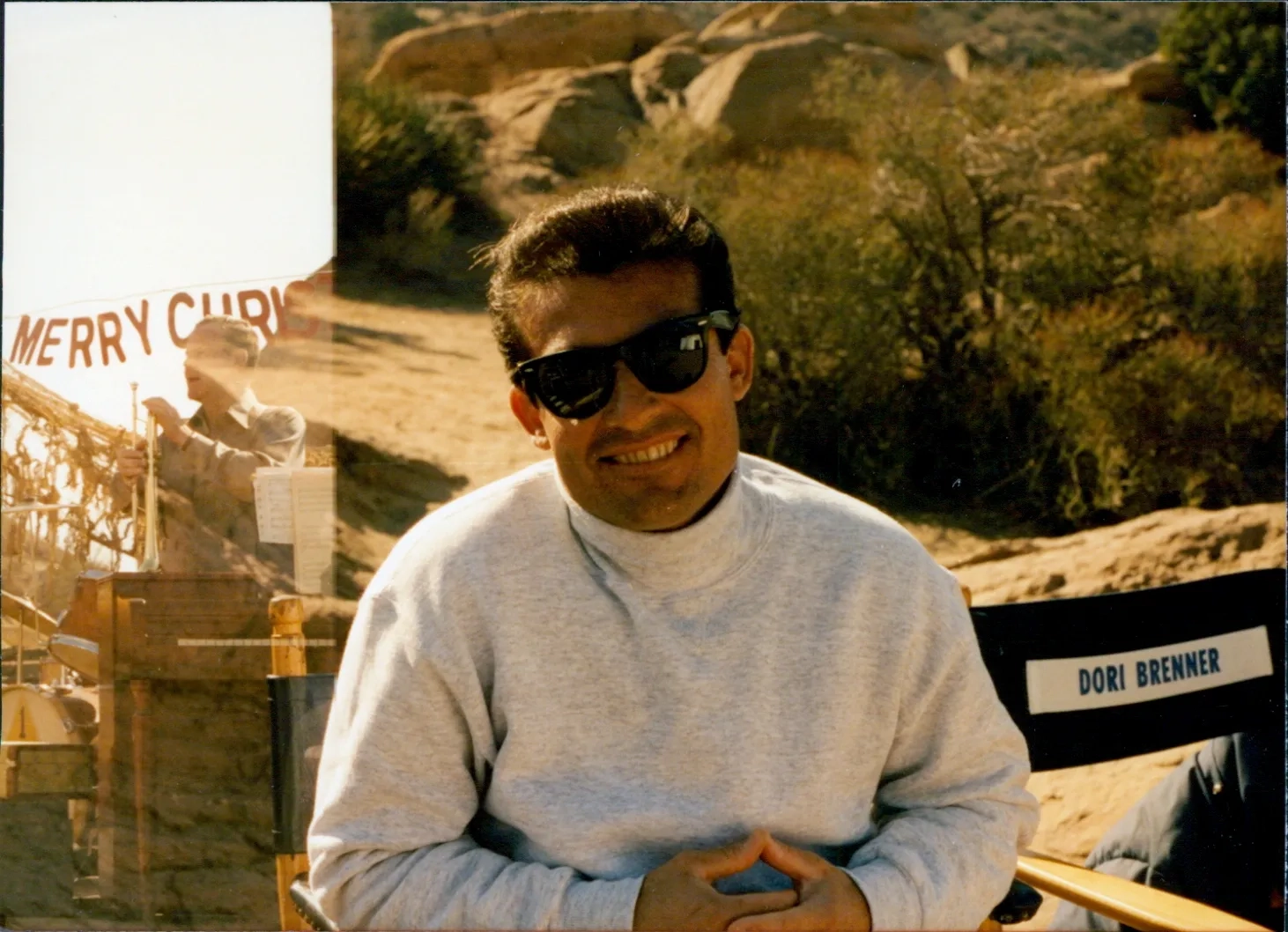 Stan Rodarte on the set of For the Boys with Dori Brenner.