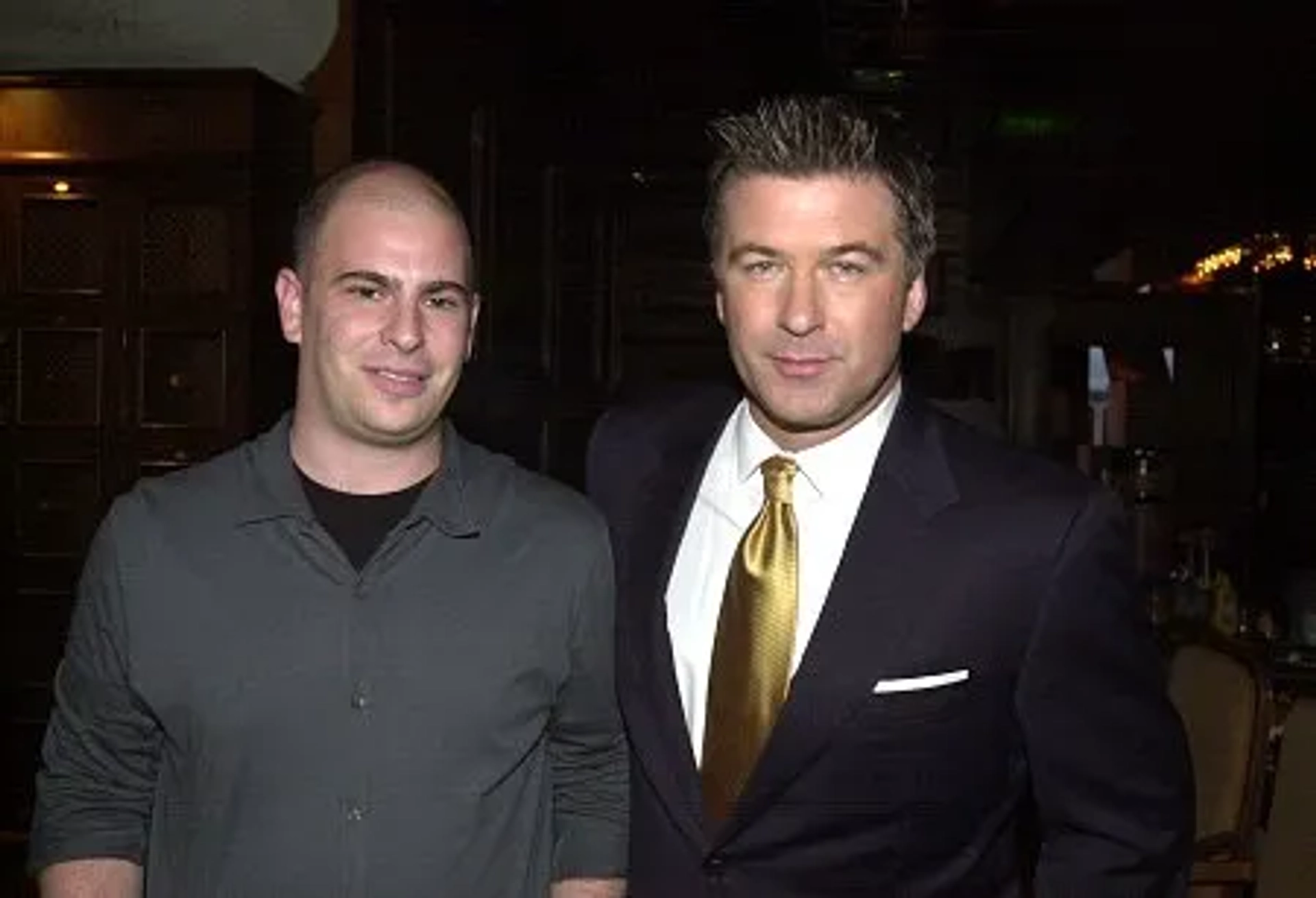 Brett Morrison with Alec Baldwin on the set of "The Cooler"