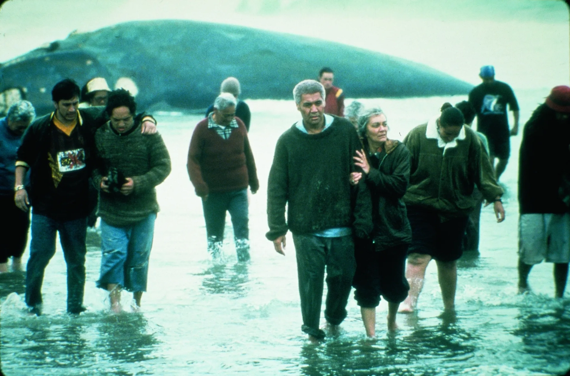 Vicky Haughton and Rawiri Paratene in Whale Rider (2002)