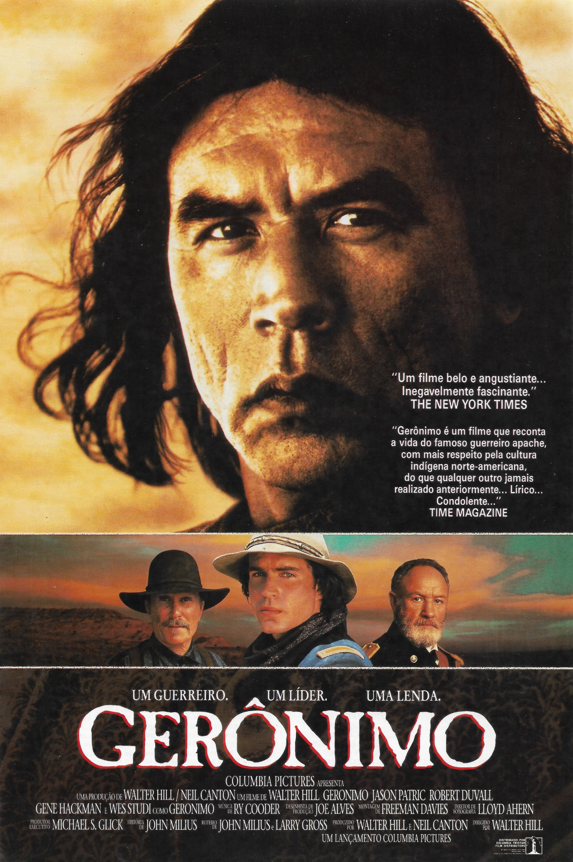 Robert Duvall, Gene Hackman, Jason Patric, and Wes Studi in Geronimo: An American Legend (1993)