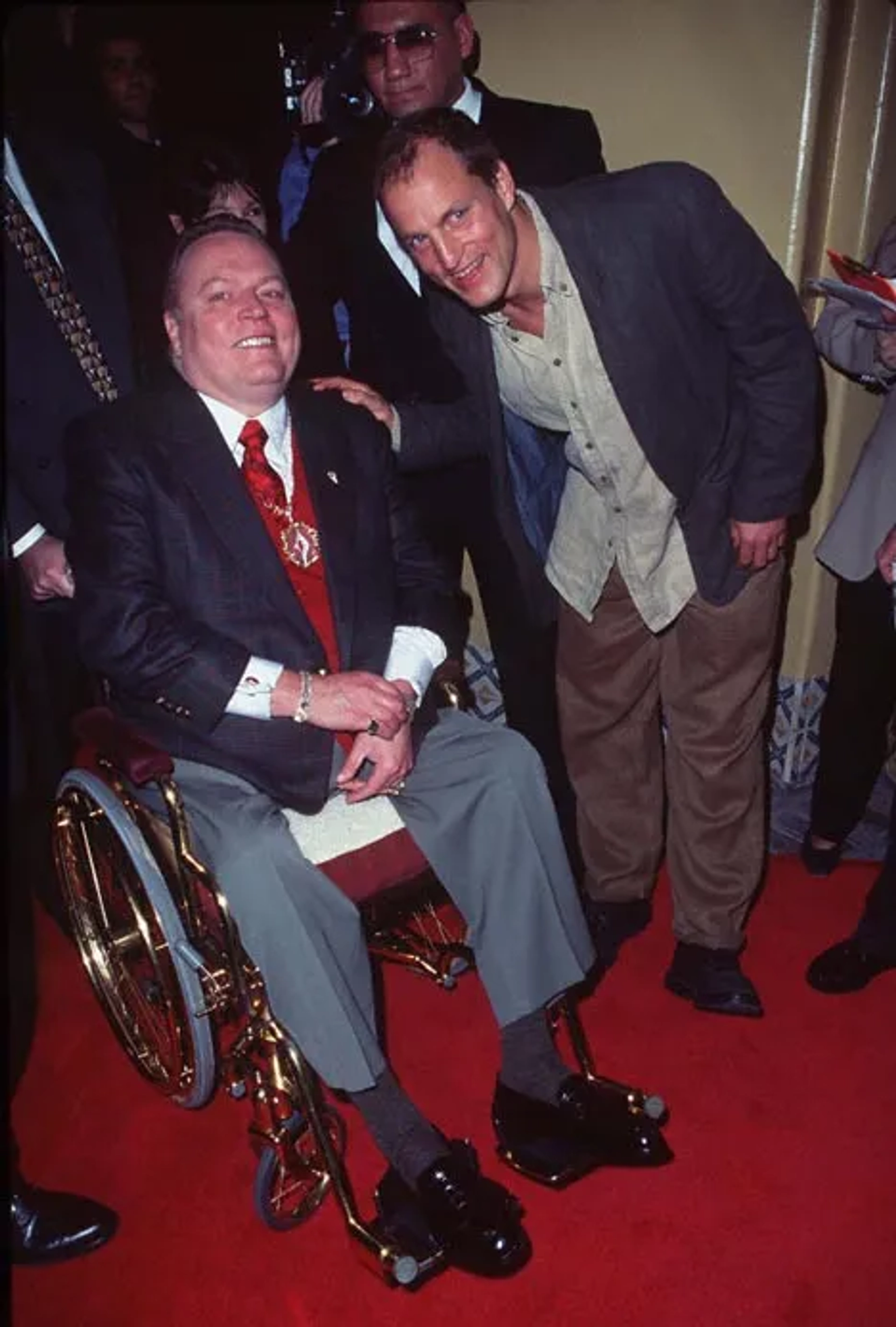 Woody Harrelson and Larry Flynt at an event for The People vs. Larry Flynt (1996)