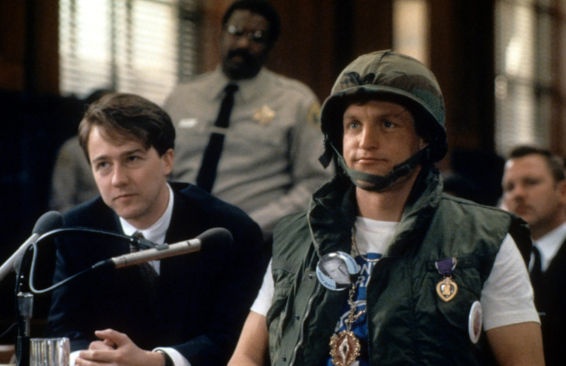 Woody Harrelson and Edward Norton in The People vs. Larry Flynt (1996)