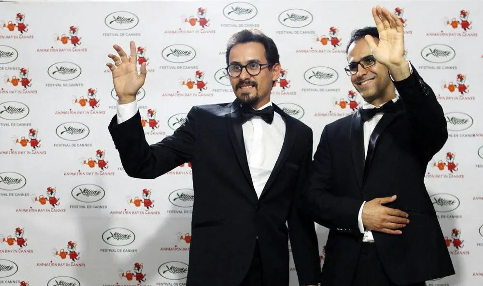 Ali Noori Oskouie and Seyed Vahid Olyaee at an event for Release from Heaven (2017)