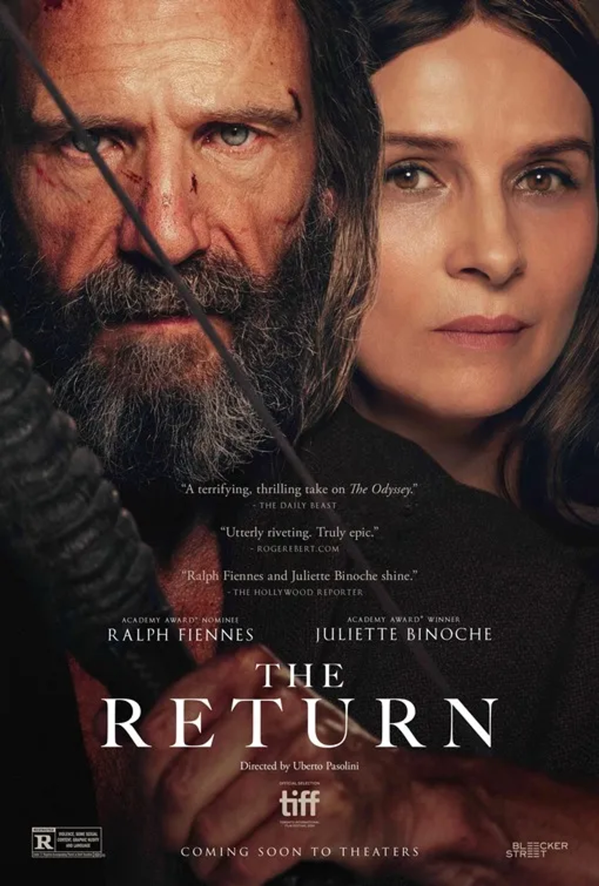 Ralph Fiennes and Juliette Binoche in The Return (2024)