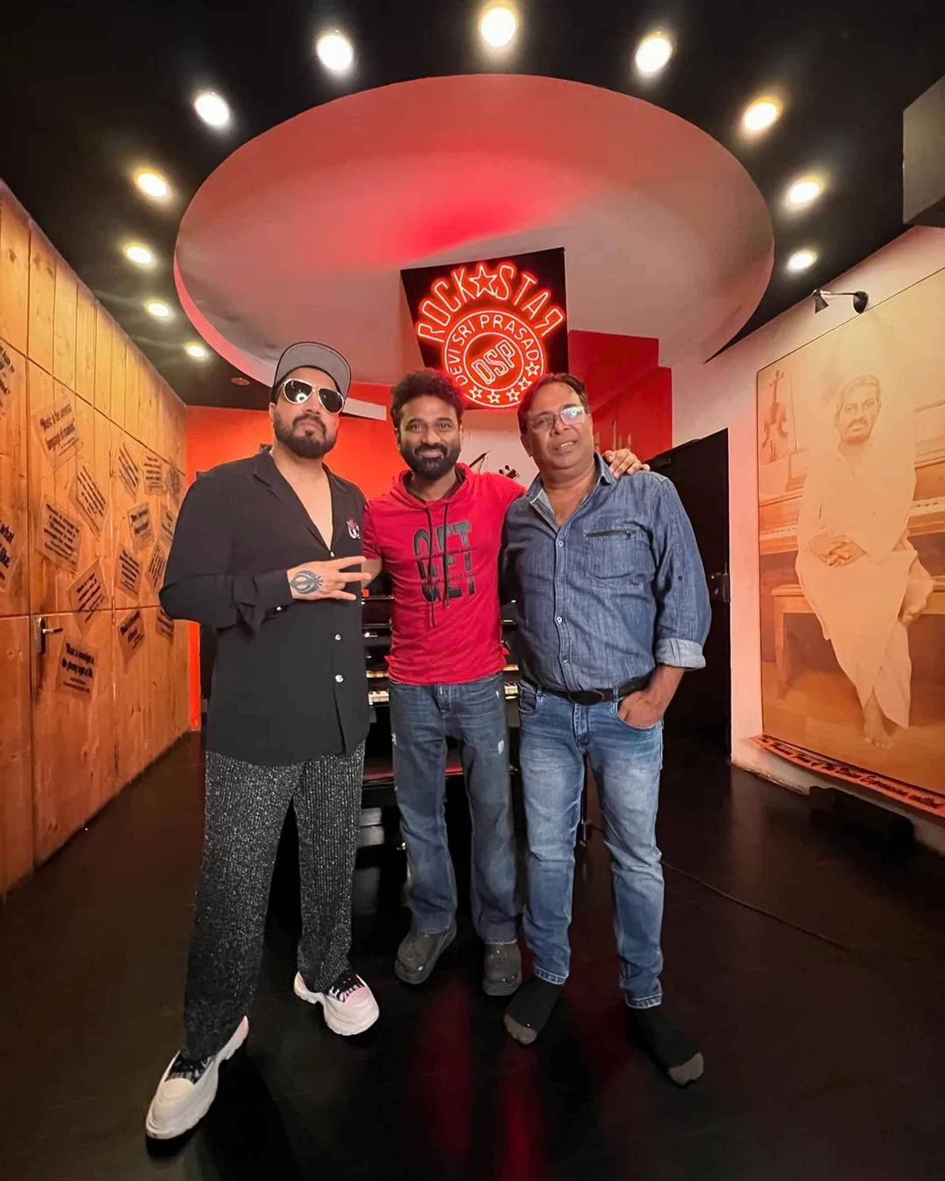 Raqueeb Alam, Devi Sri Prasad, and Mika Singh in Pushpa: The Rule - Part 2 (2024)