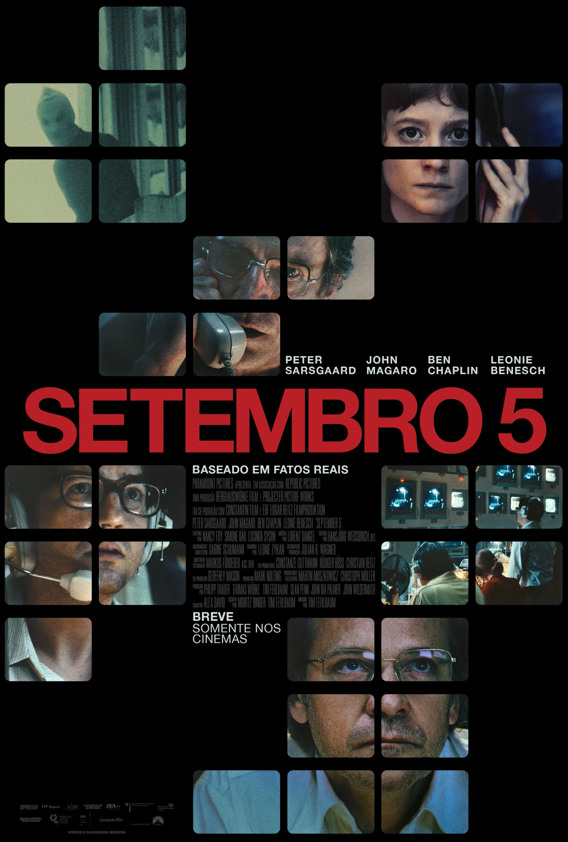Ben Chaplin, Peter Sarsgaard, John Magaro, and Leonie Benesch in September 5 (2024)
