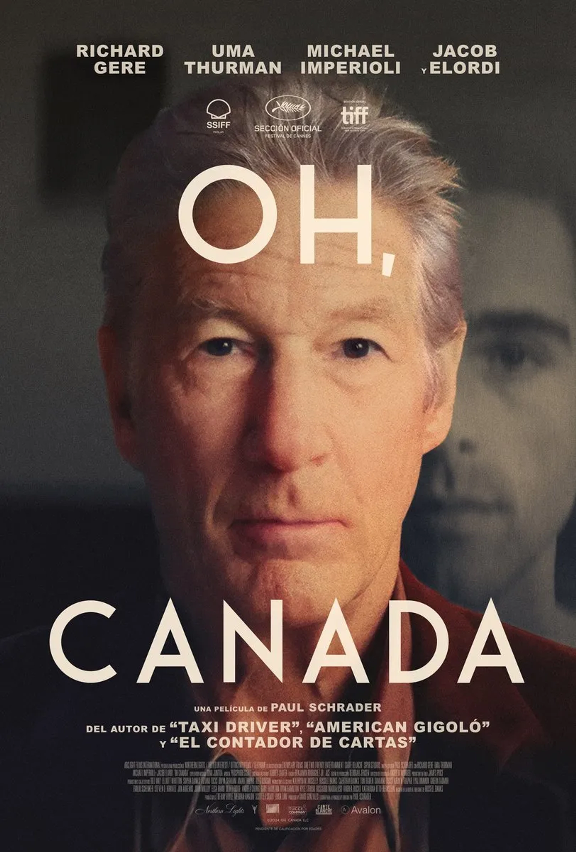 Richard Gere and Jacob Elordi in Oh, Canada (2024)
