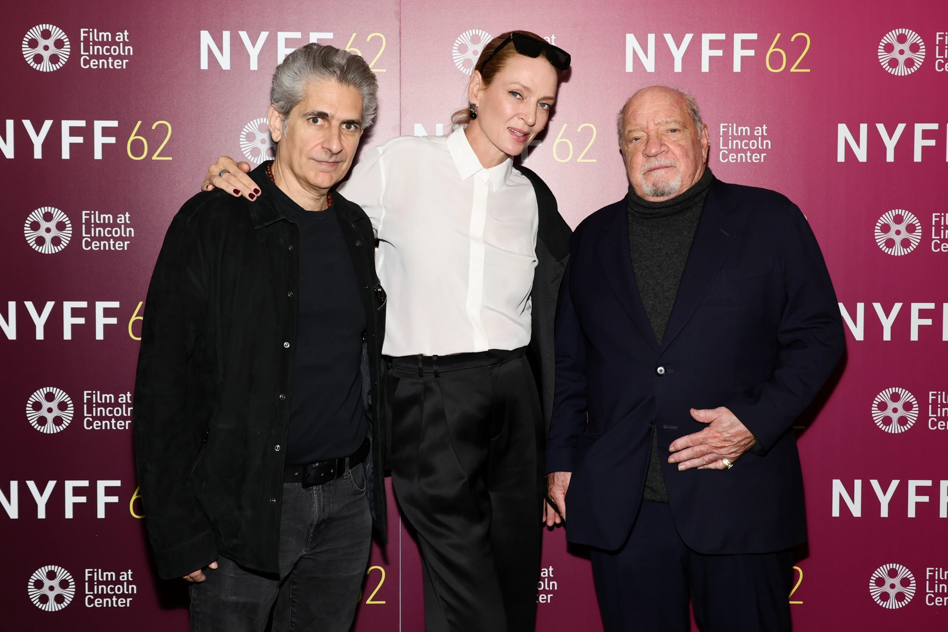 Uma Thurman, Paul Schrader, and Michael Imperioli at an event for Oh, Canada (2024)