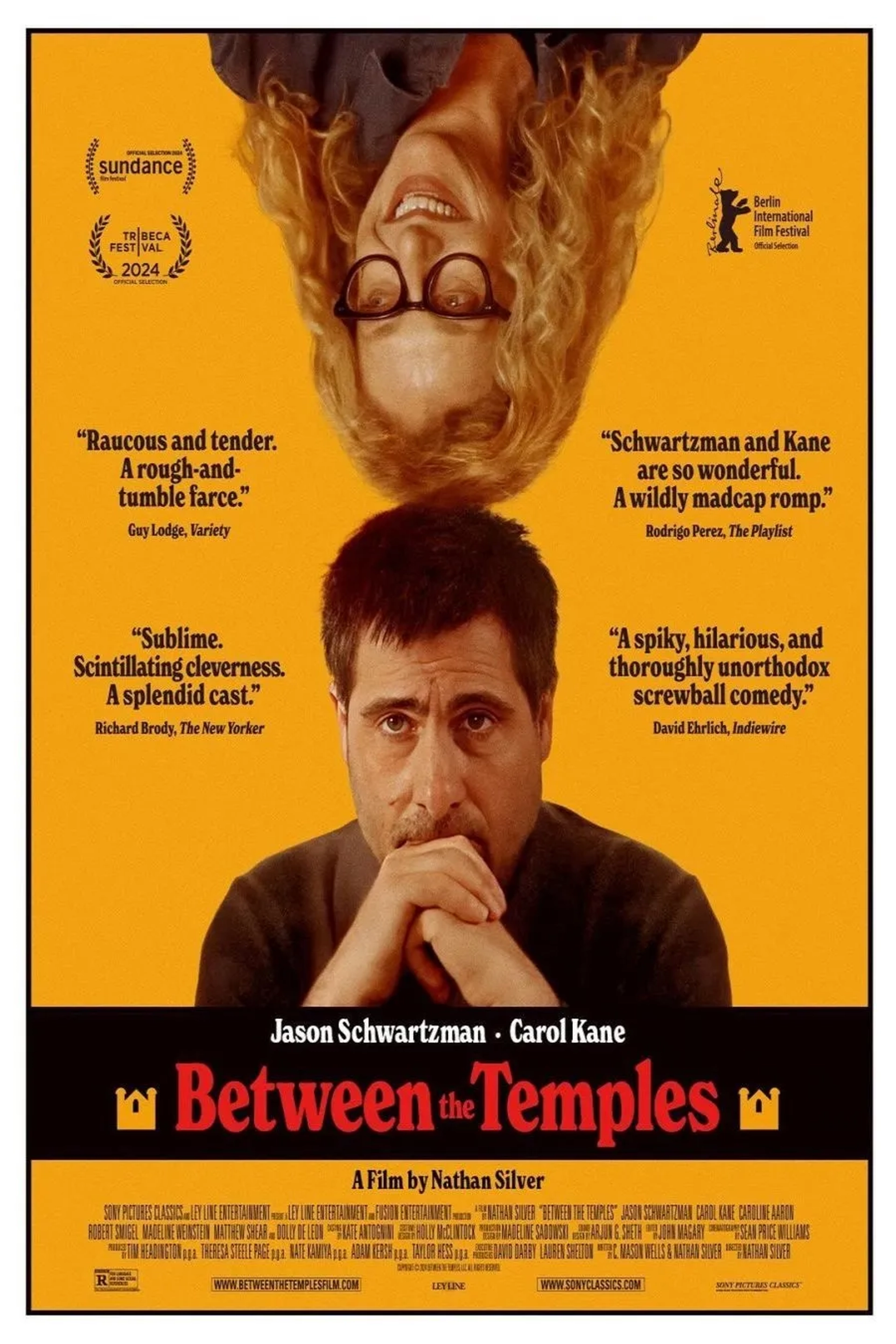 Carol Kane and Jason Schwartzman in Between the Temples (2024)