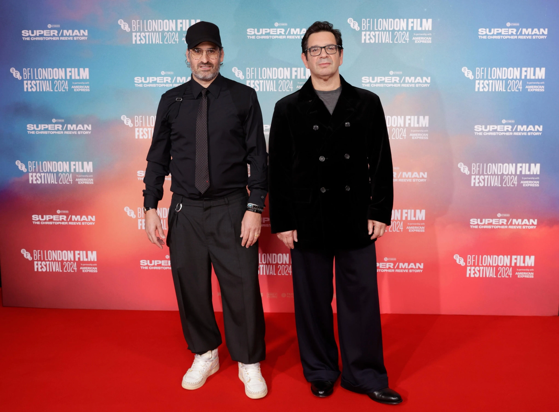 Ian Bonhôte and Peter Ettedgui at an event for Super/Man: The Christopher Reeve Story (2024)
