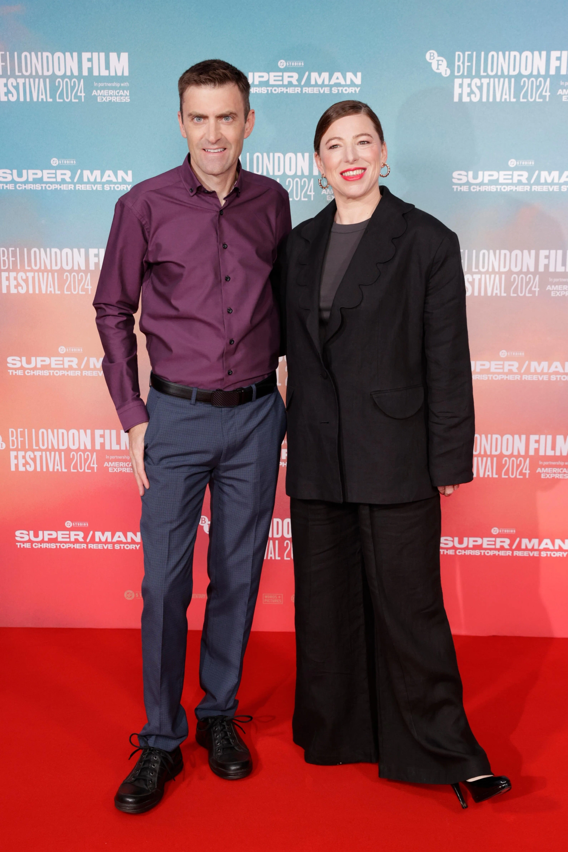 Robert Ford and Lizzie Gillett at an event for Super/Man: The Christopher Reeve Story (2024)