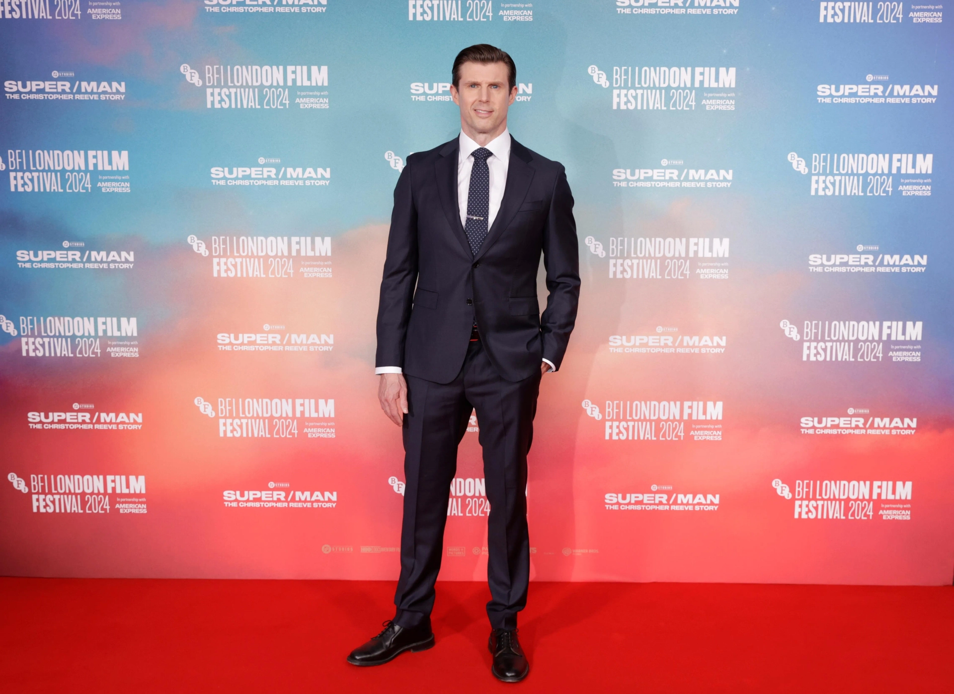 Matthew Reeve at an event for Super/Man: The Christopher Reeve Story (2024)